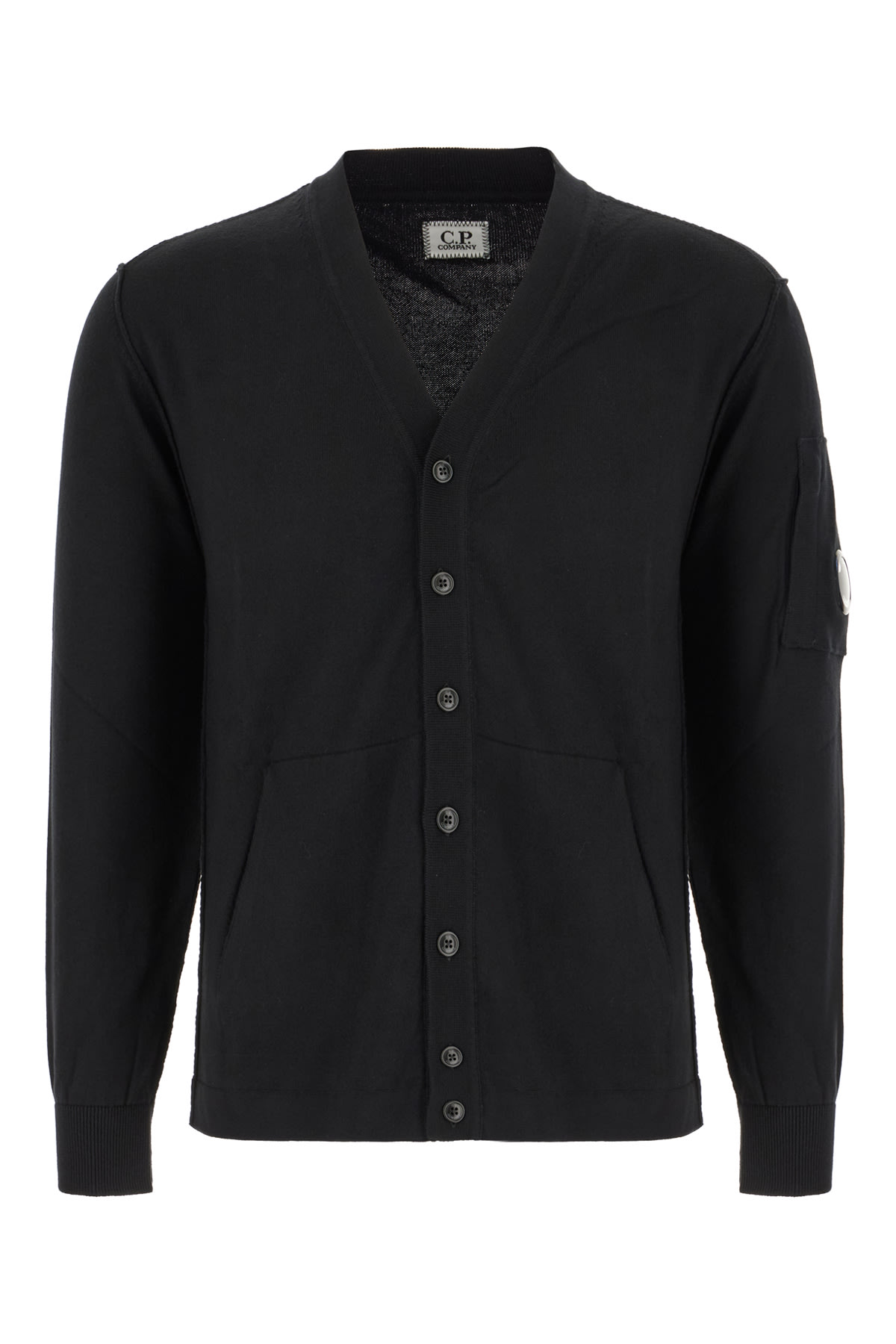 C. P. Company Black Cotton Cardigan
