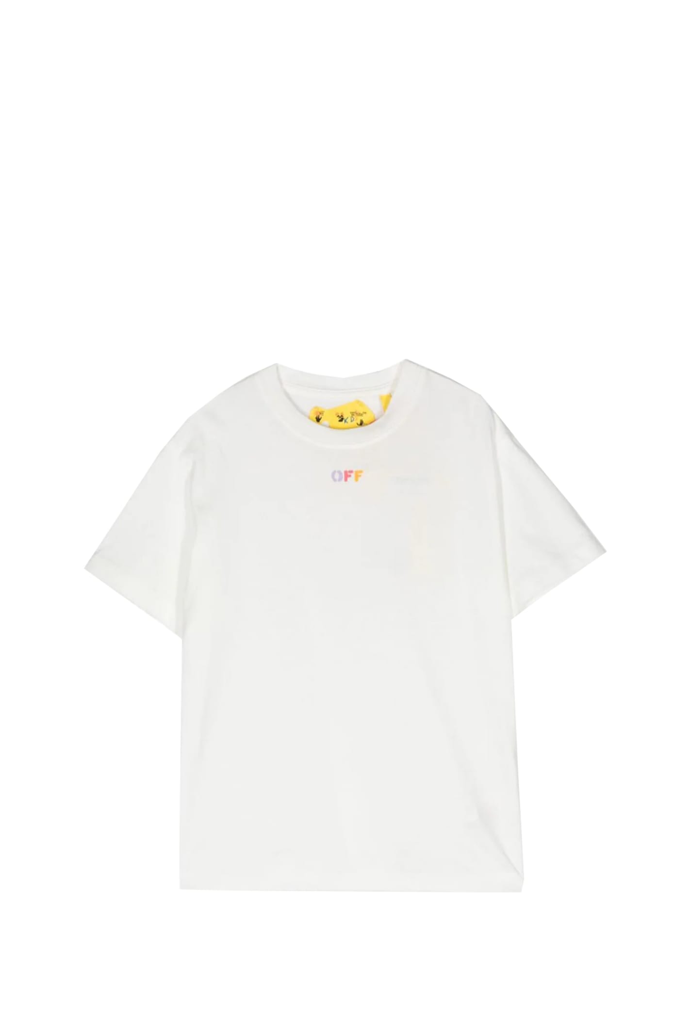 OFF-WHITE T-SHIRT WITH PRINT