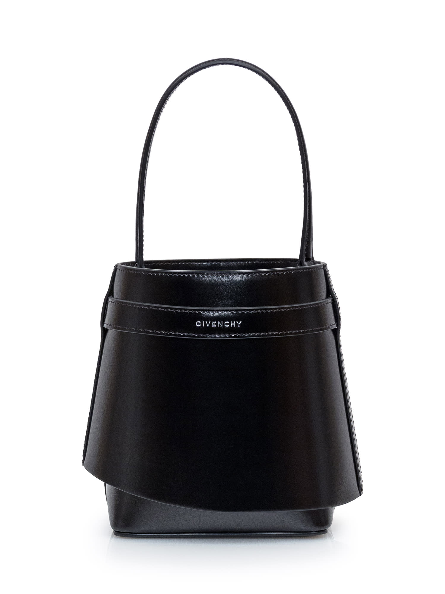 Shop Givenchy Shark Lock Bucket Bag In Black