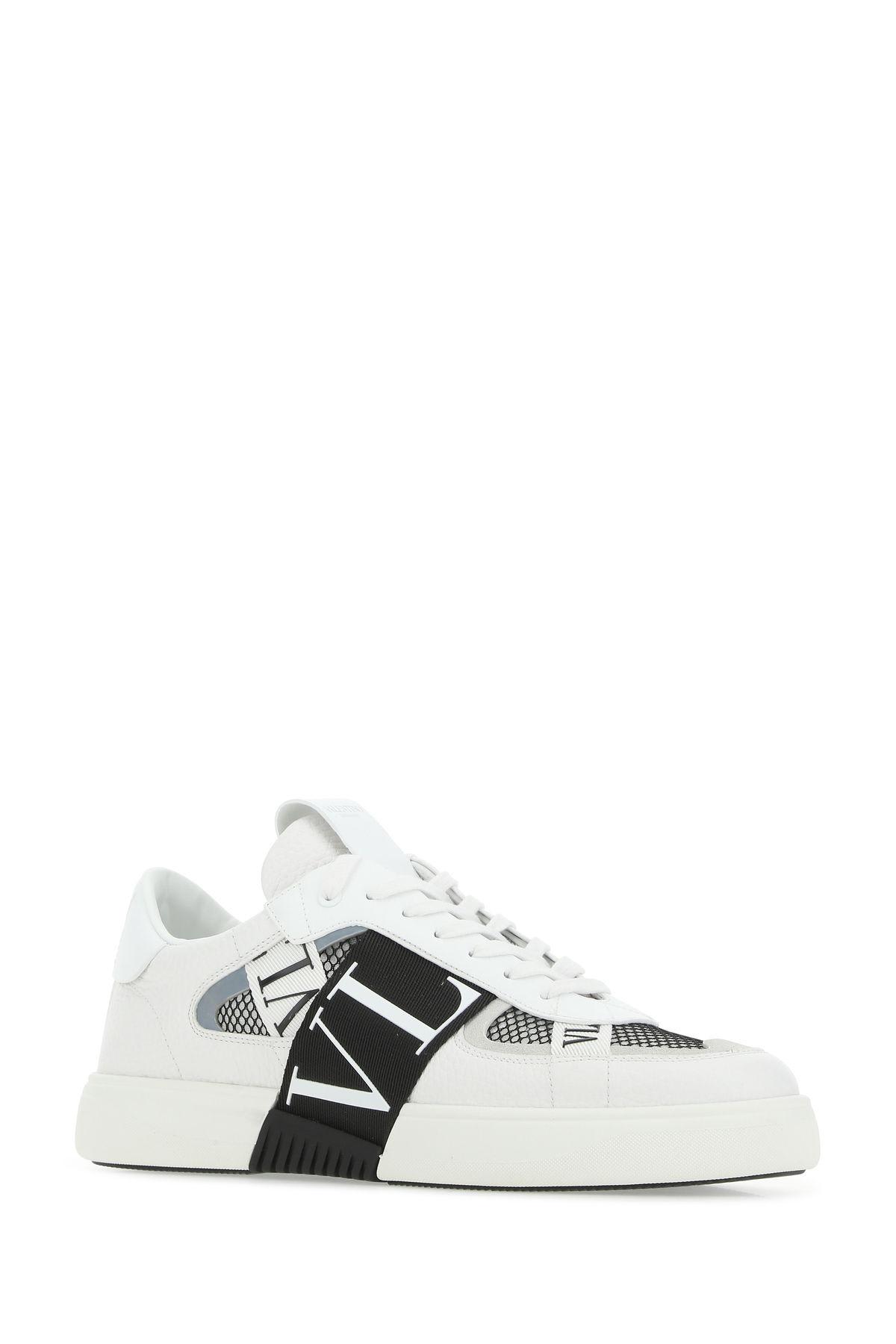 Shop Valentino Multicolor Leather Vl7n Sneakers In White