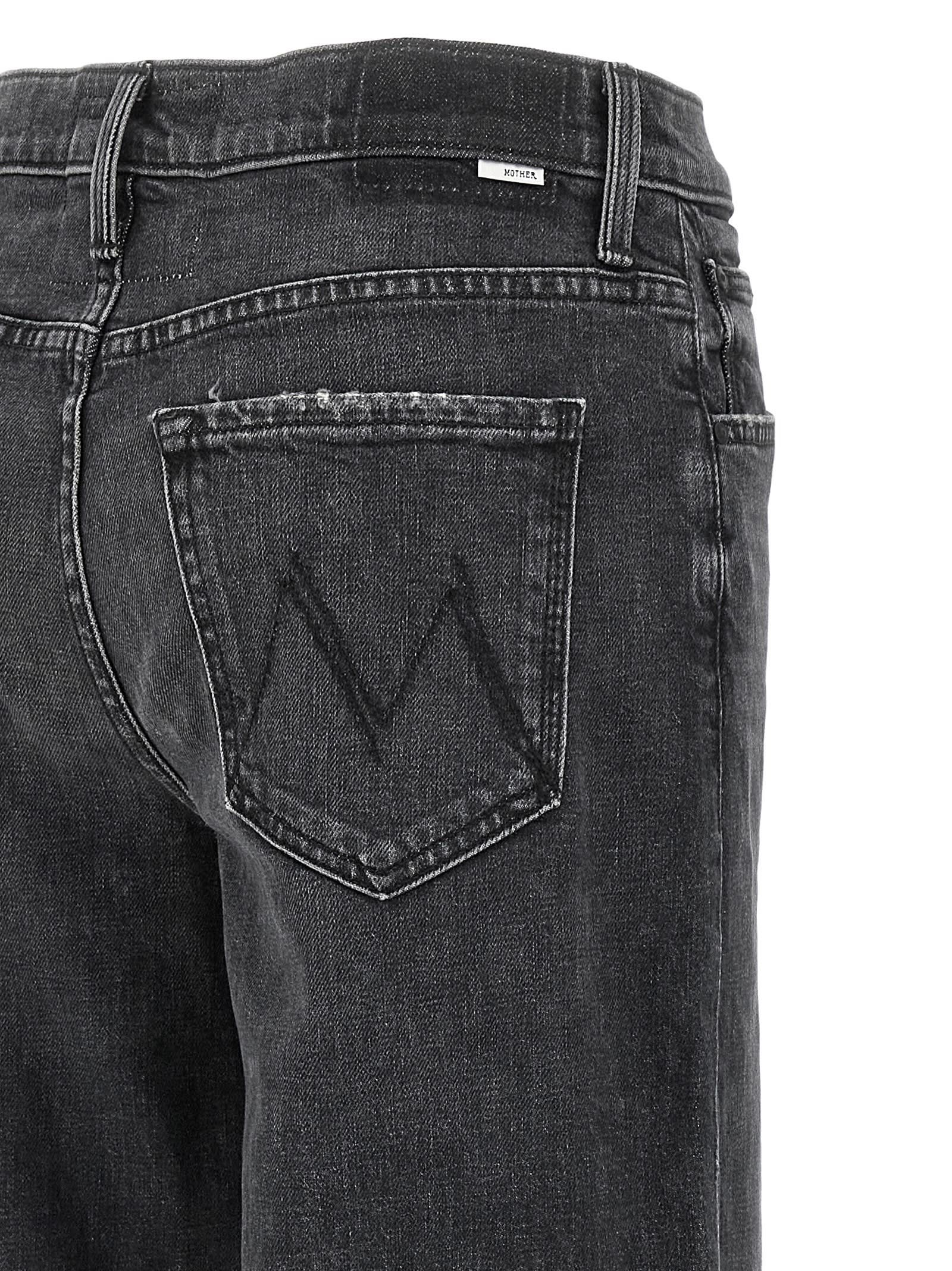 Mother Smoothie Sneak Denim Pants In Black