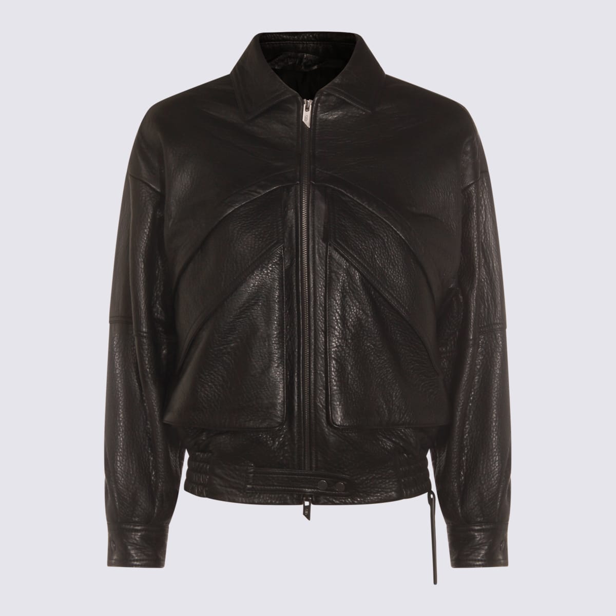 Salvatore Santoro Zip-front Panelled Leather Jacket In Black
