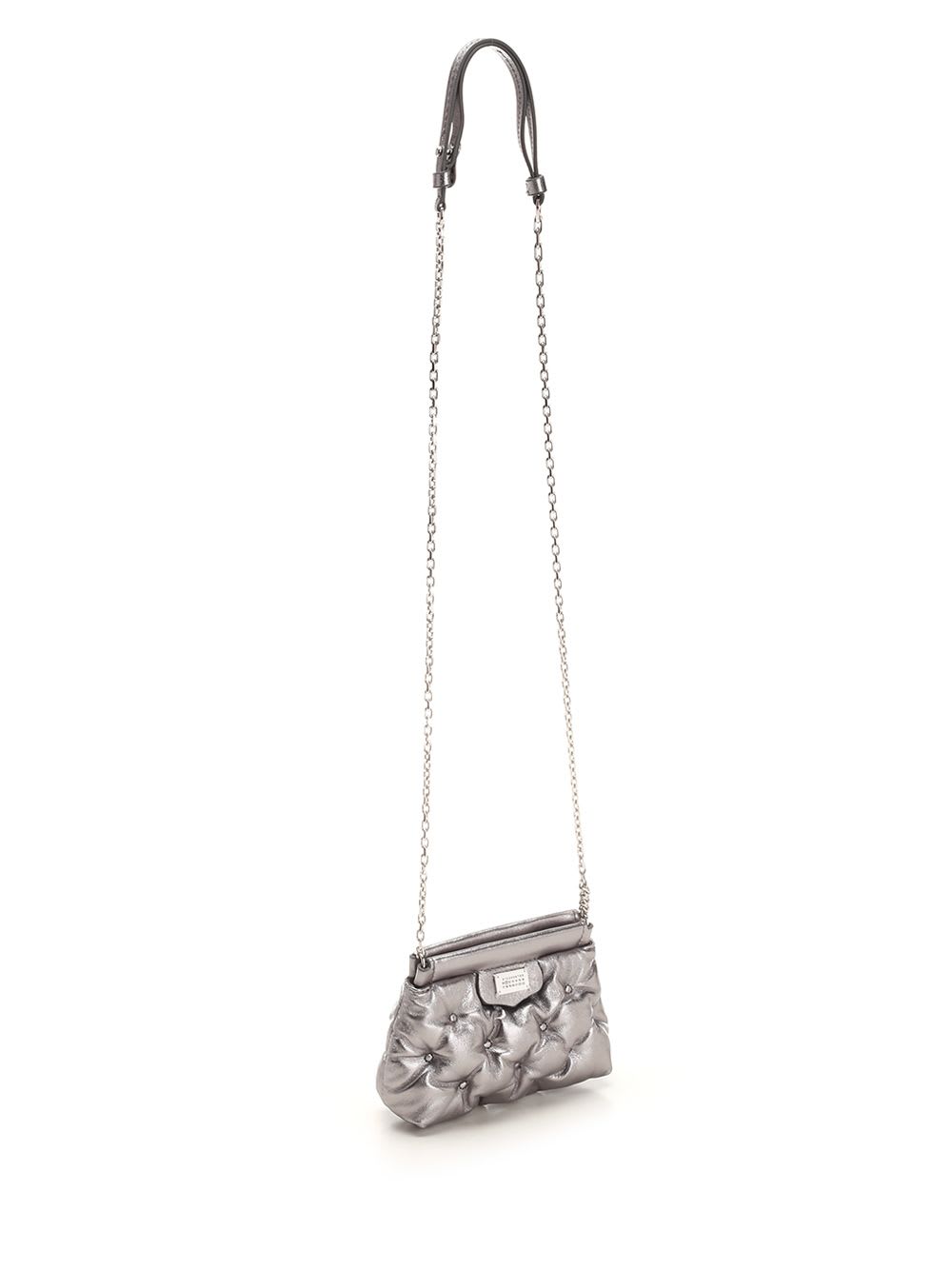 Shop Maison Margiela Glam Slam Baby Shoulder Bag In Silver