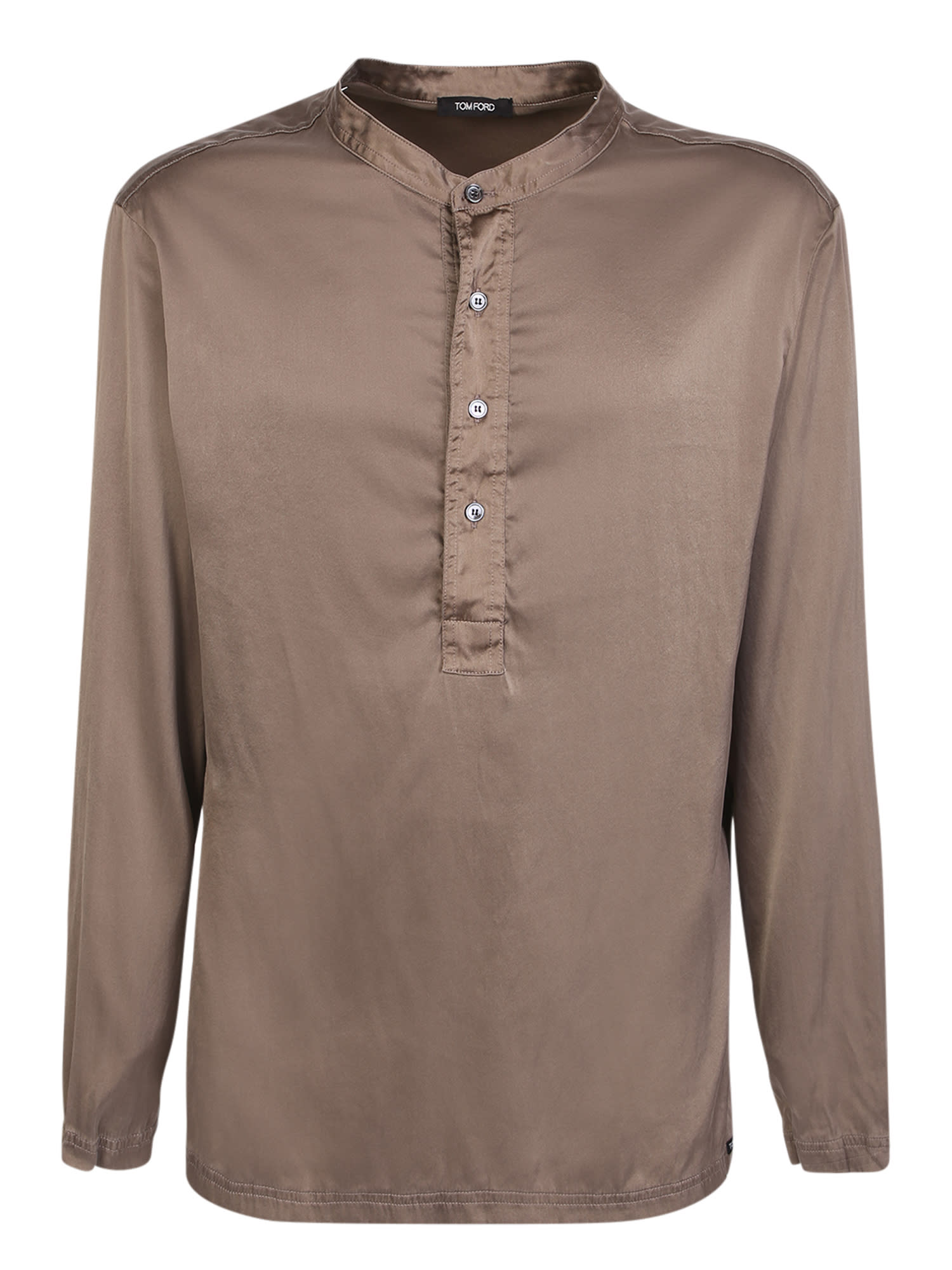 Shop Tom Ford Henley Shirt In Beige