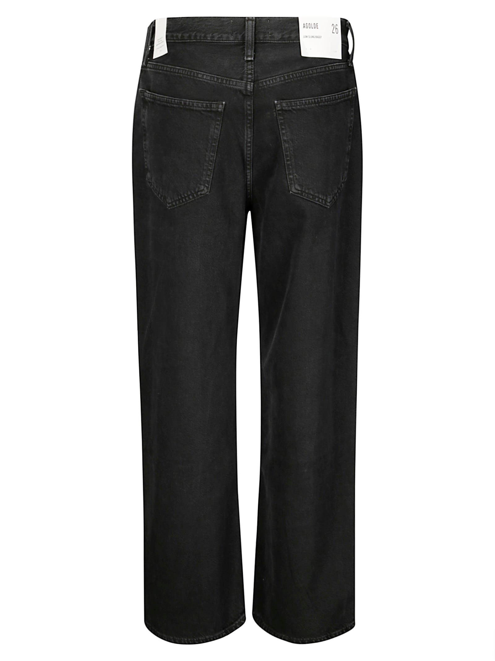 Agolde Low Slung Baggy Jeans In Black