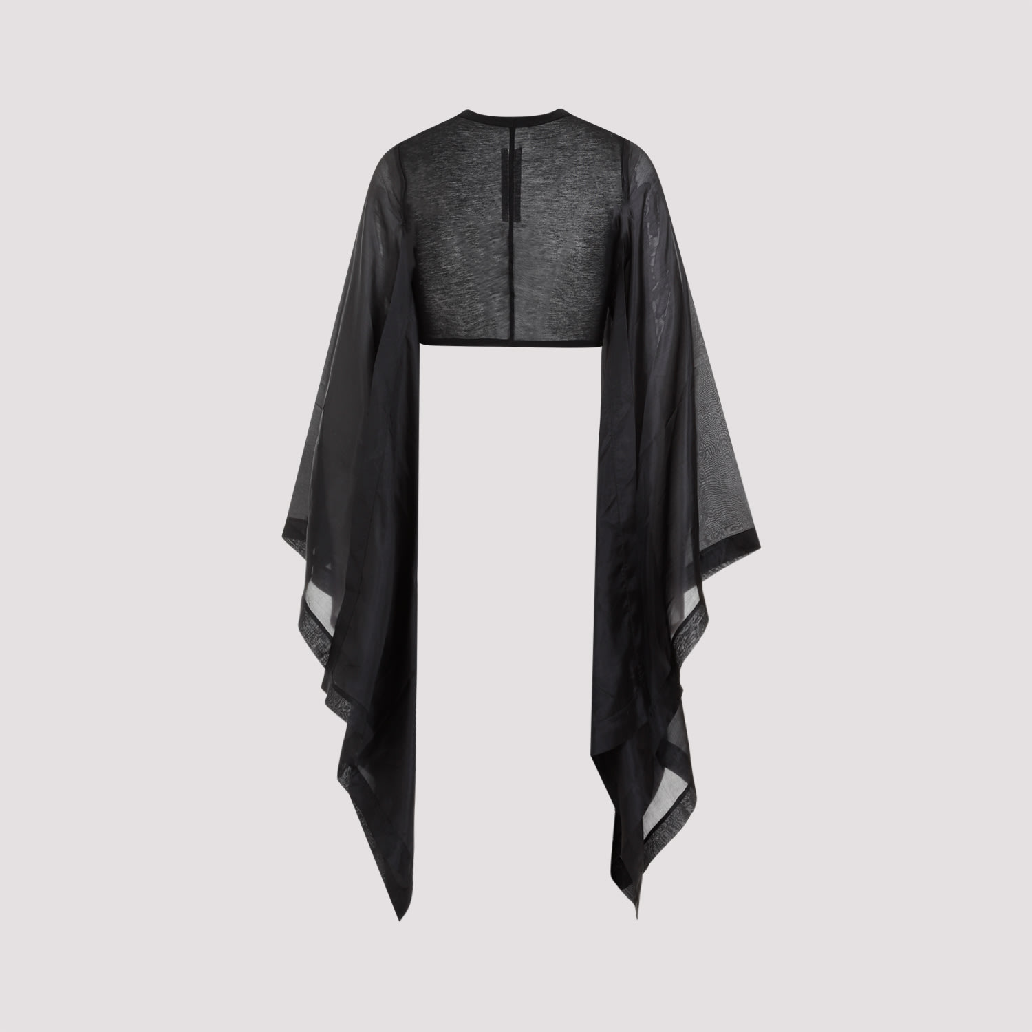 Shop Rick Owens Flag Crop Habotai Top In Black