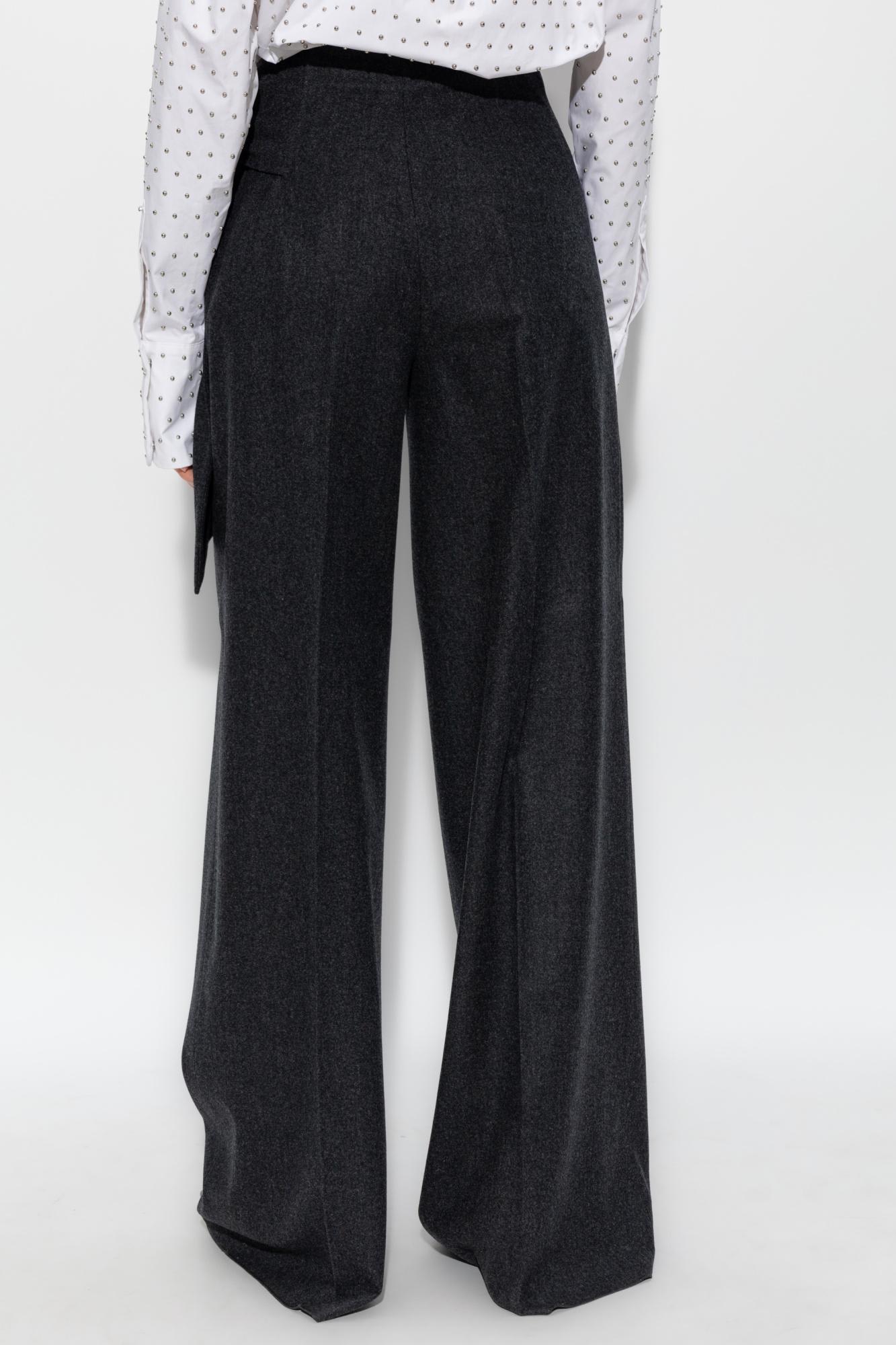 Shop Max Mara Wool Pants Arsenio In Grey