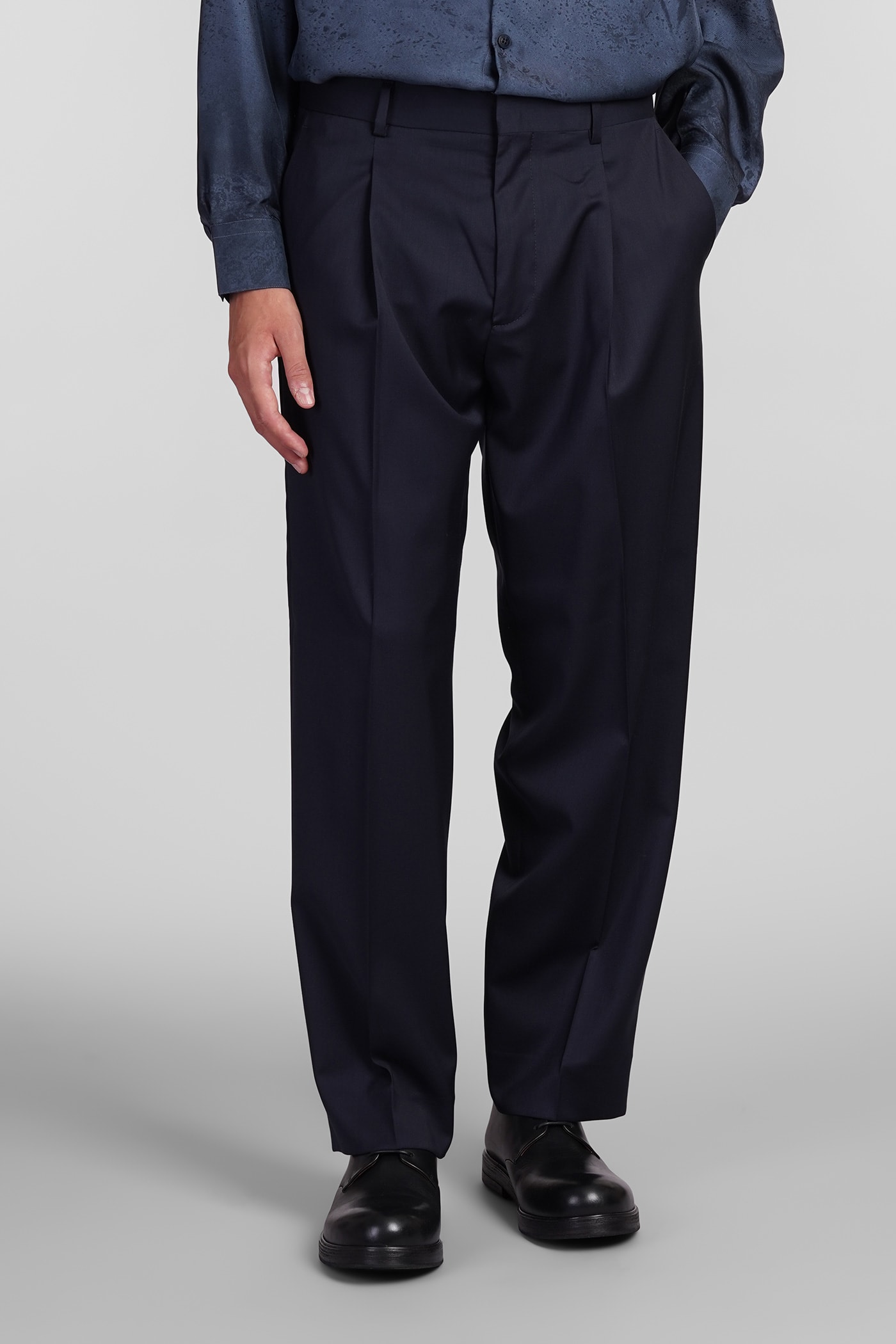 Vincent Pants In Blue Wool