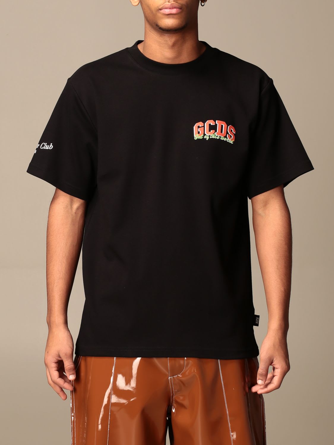 Gcds T-shirt Gcds Cotton T-shirt With Big Back Logo