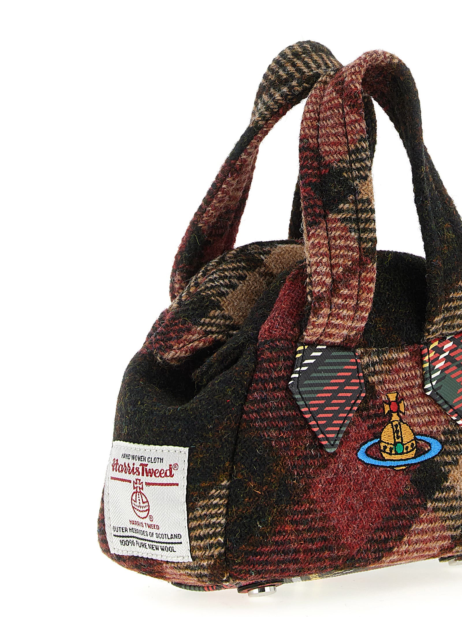 Vivienne Westwood Mini Handbag With Check Pattern And Chain Strap In Multi