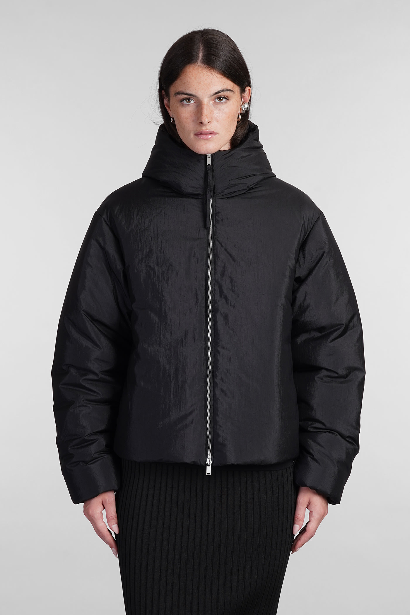 Jil Sander Puffer In Black Polyamide