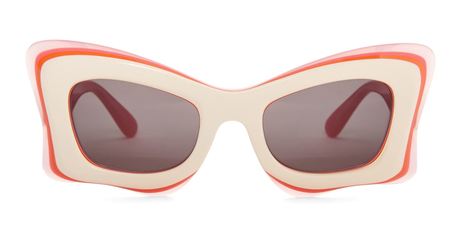 Shop Loewe Lw40140u - White / Pink Sunglasses