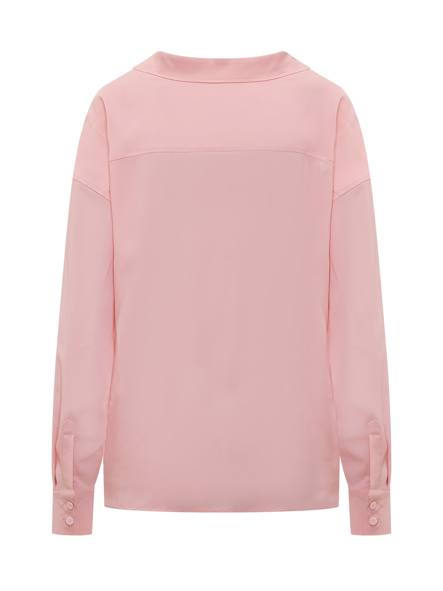 Shop Philosophy Di Lorenzo Serafini Georgette Shirt In Rosa