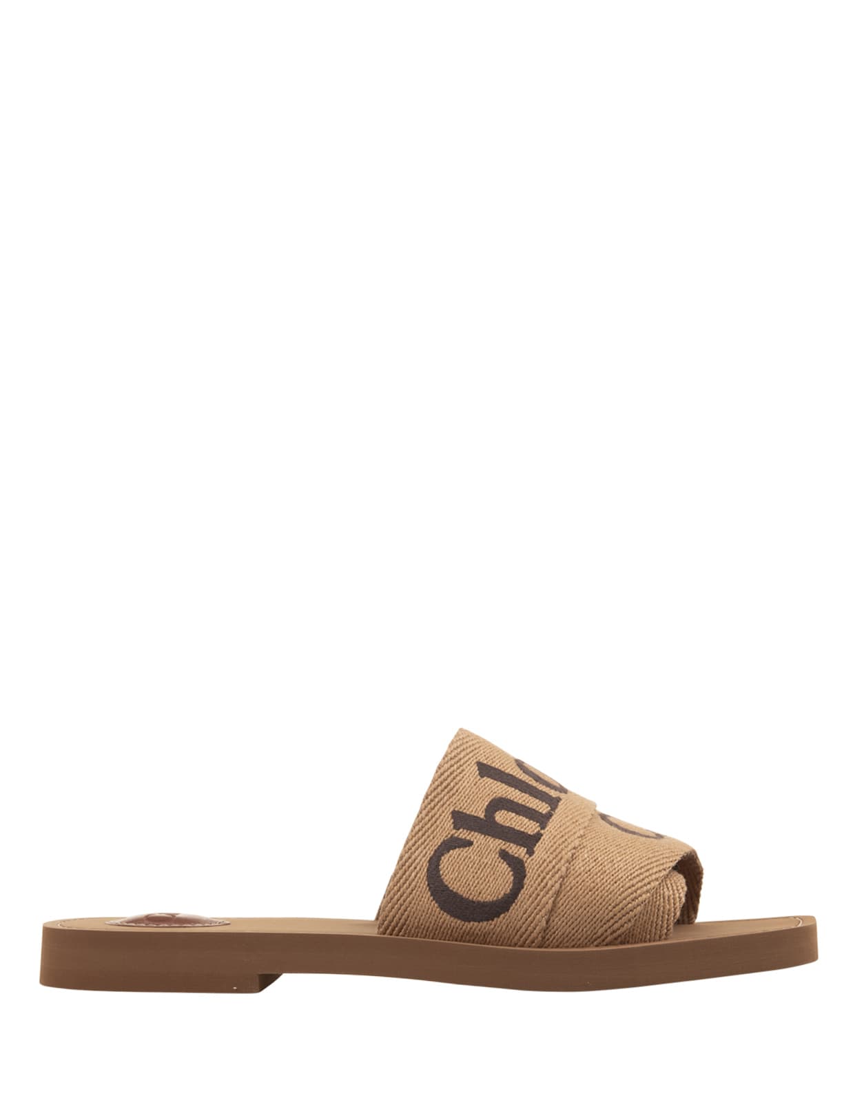 Shop Chloé Woody Flat Sabots In Dark Tan In Brown