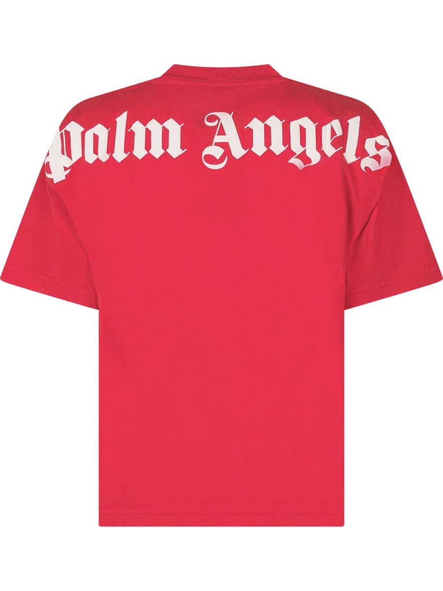 Palm Angels Classic Overlogo T-shirt S/s In Red