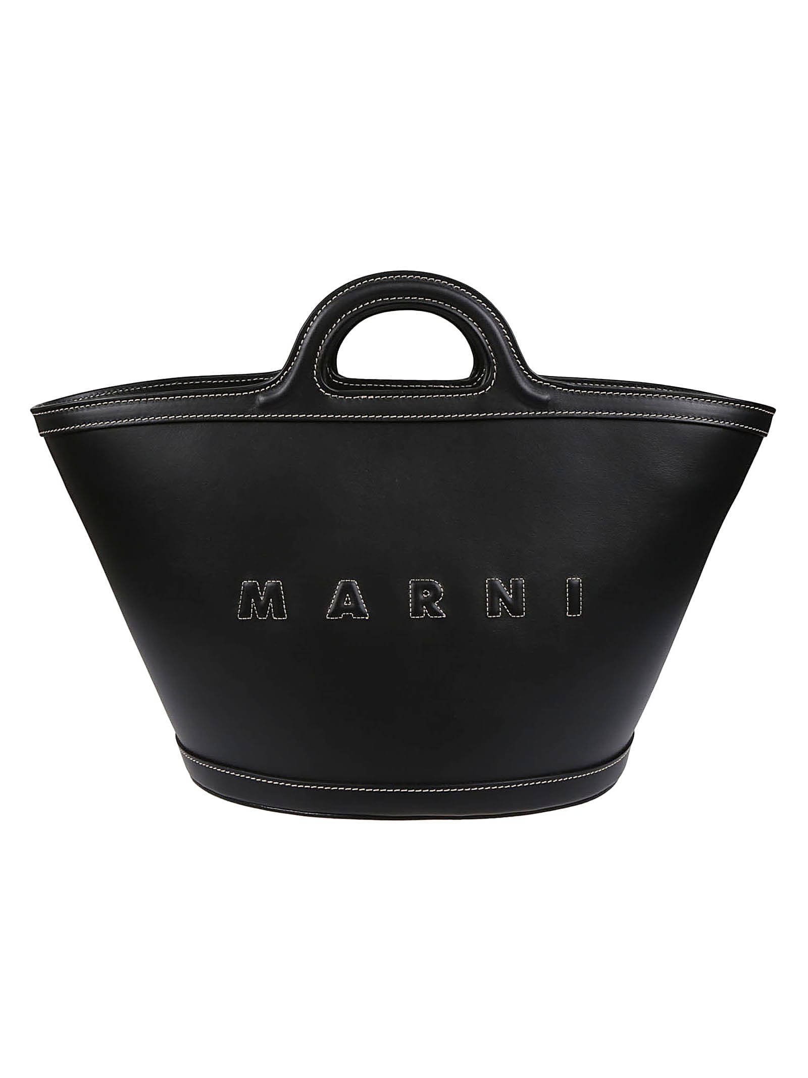 Shop Marni Tropicalia Small Handbag In Black