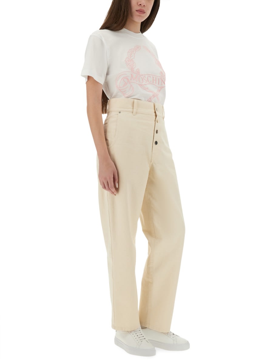 Moschino T-shirt With Embroidery In White