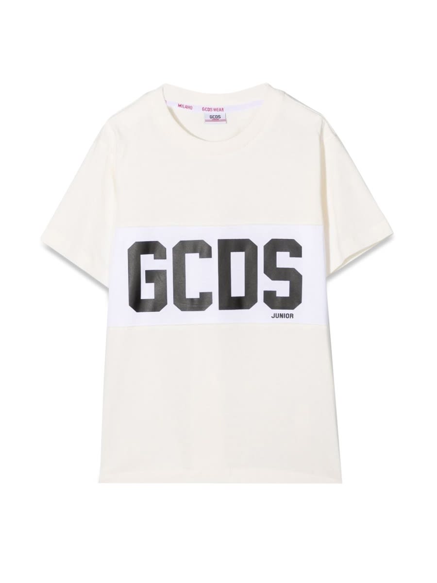 Gcds Mini Kids' T Shirt In Ivory