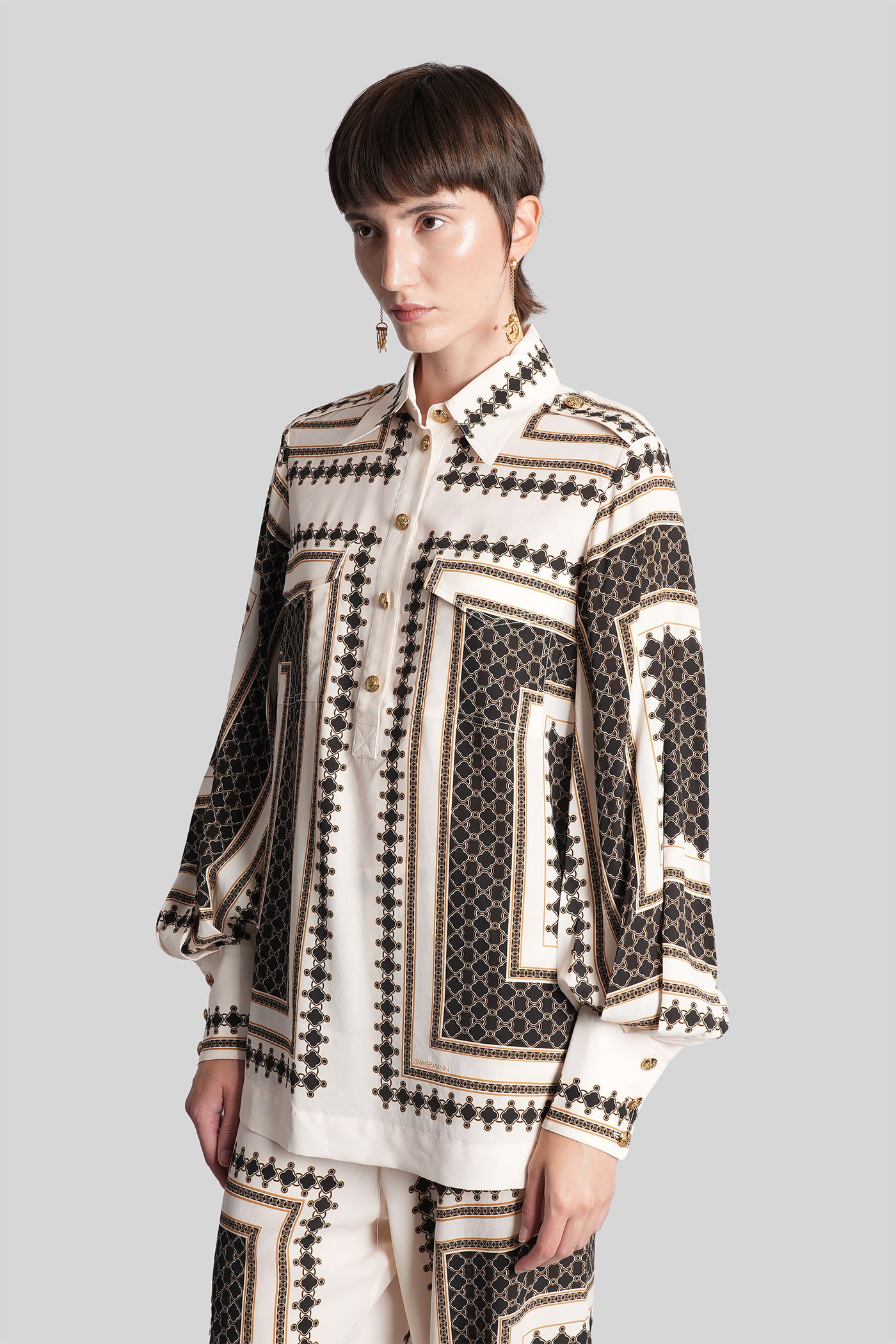 Zimmermann Blouse In Beige Viscose In Neutral