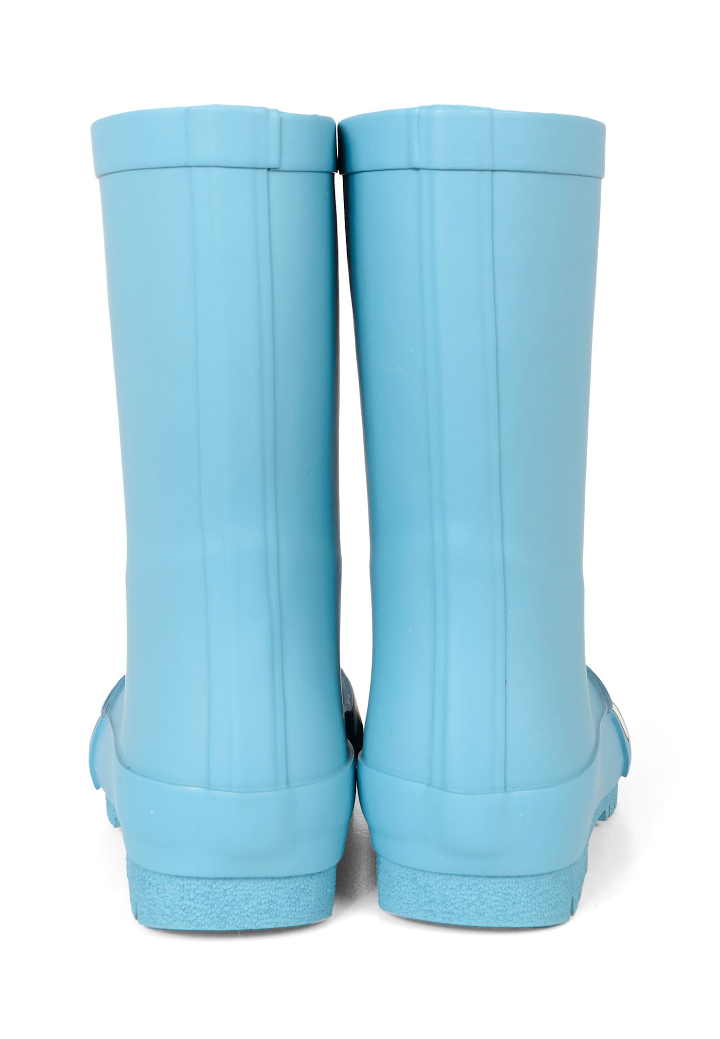 Stella Mccartney Light Blue Rain Boots For Boy With Yeti Print In Blue