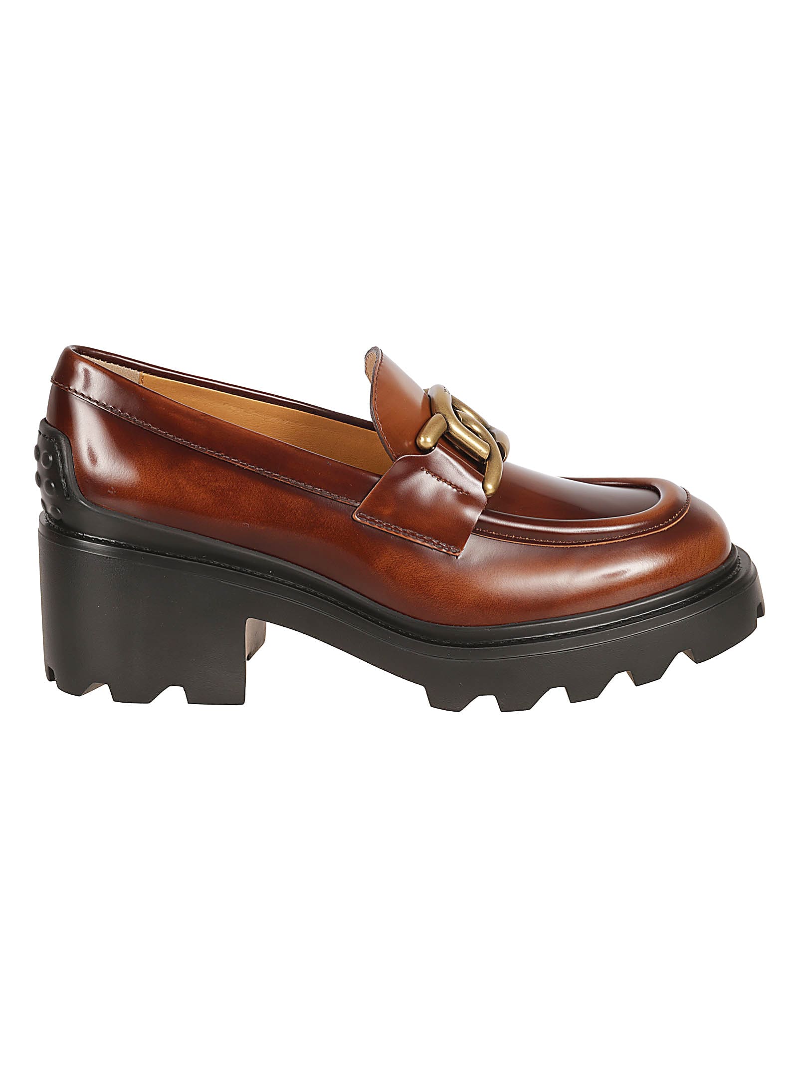 Shop Tod's Carro T60 Loafers In Cuoio Scuro