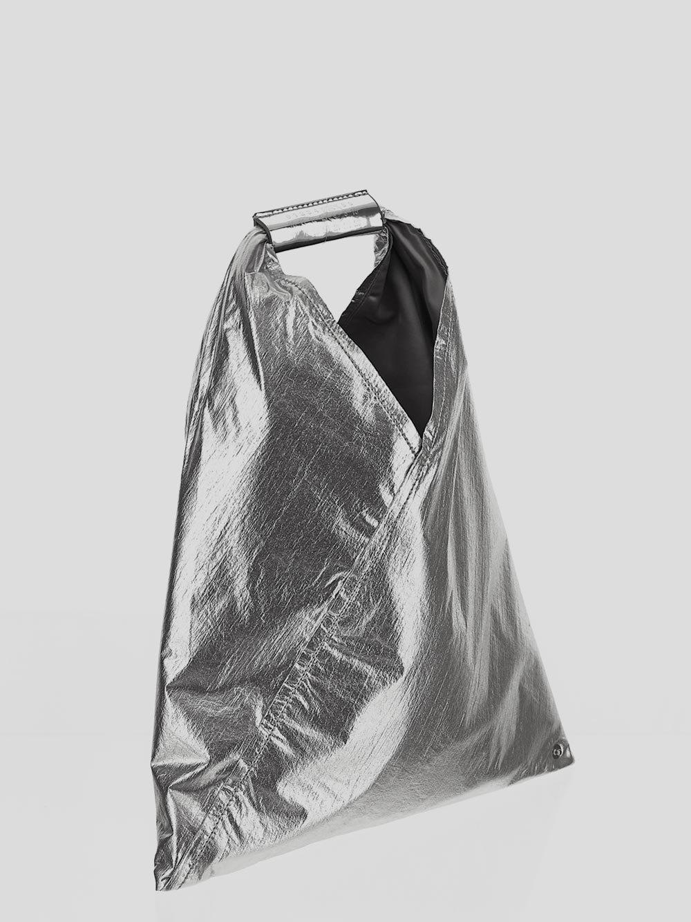 Shop Mm6 Maison Margiela Metallic Effect Tote Bag In Silver
