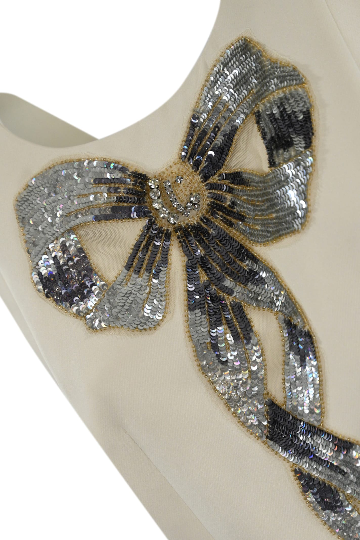 Elisabetta Franchi Duchess Dress With Sequin Bow