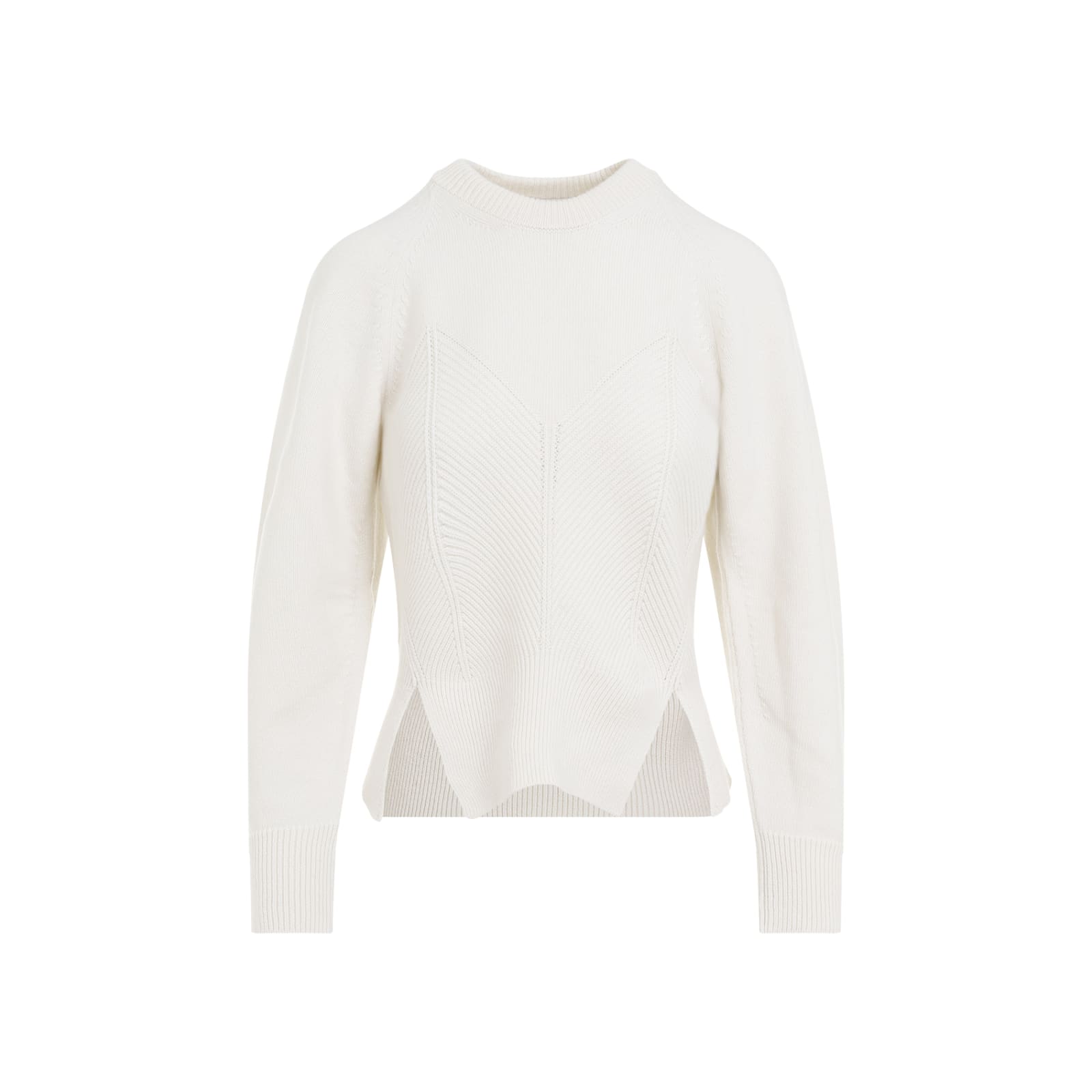 Shop Alexander Mcqueen Chevron Pullover In Ivory