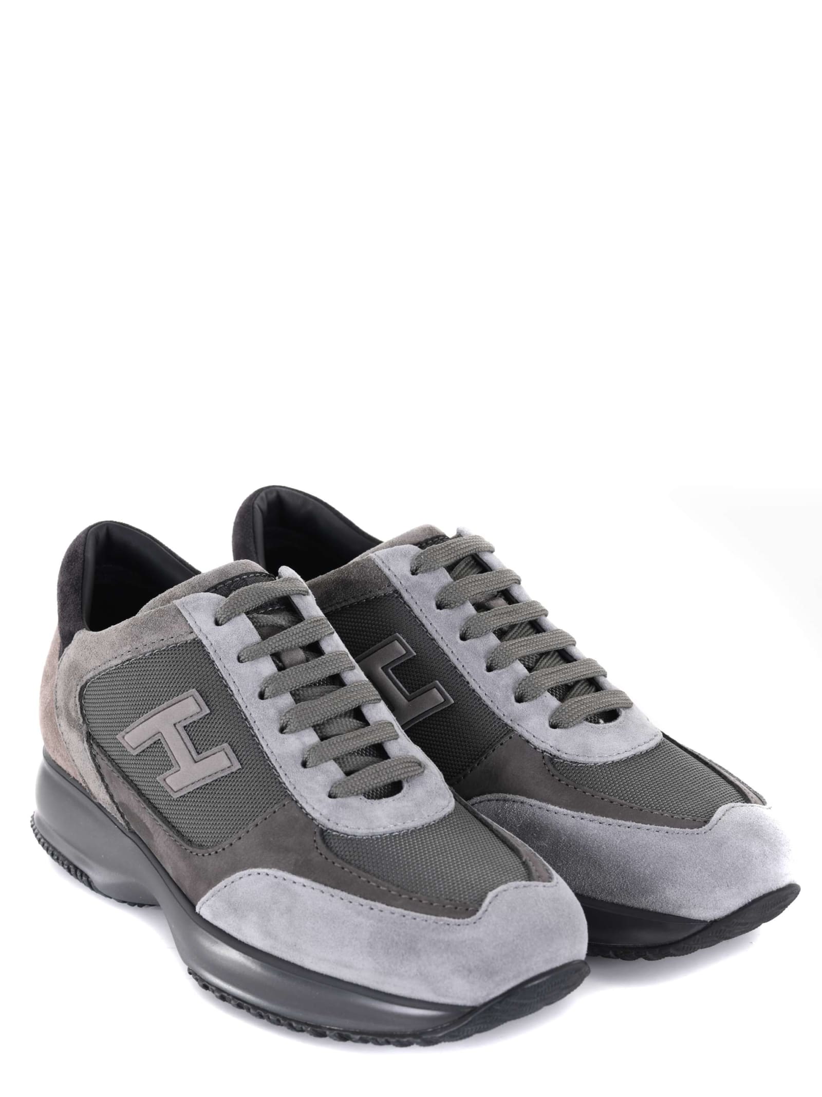 Shop Hogan Sneakers In Grigio/tortora