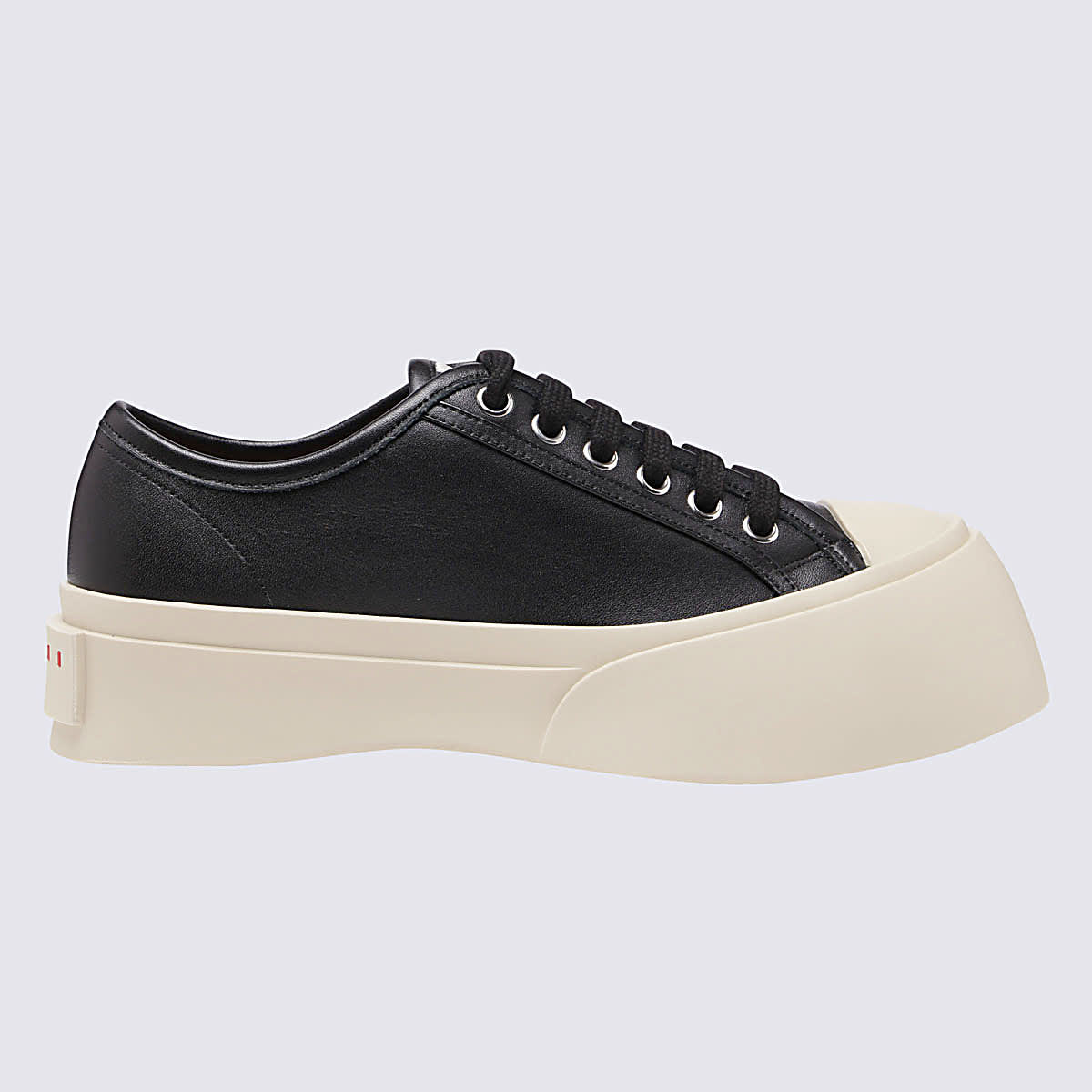 MARNI BLACK AND WHITE LEATHER PABLO SNEAKERS