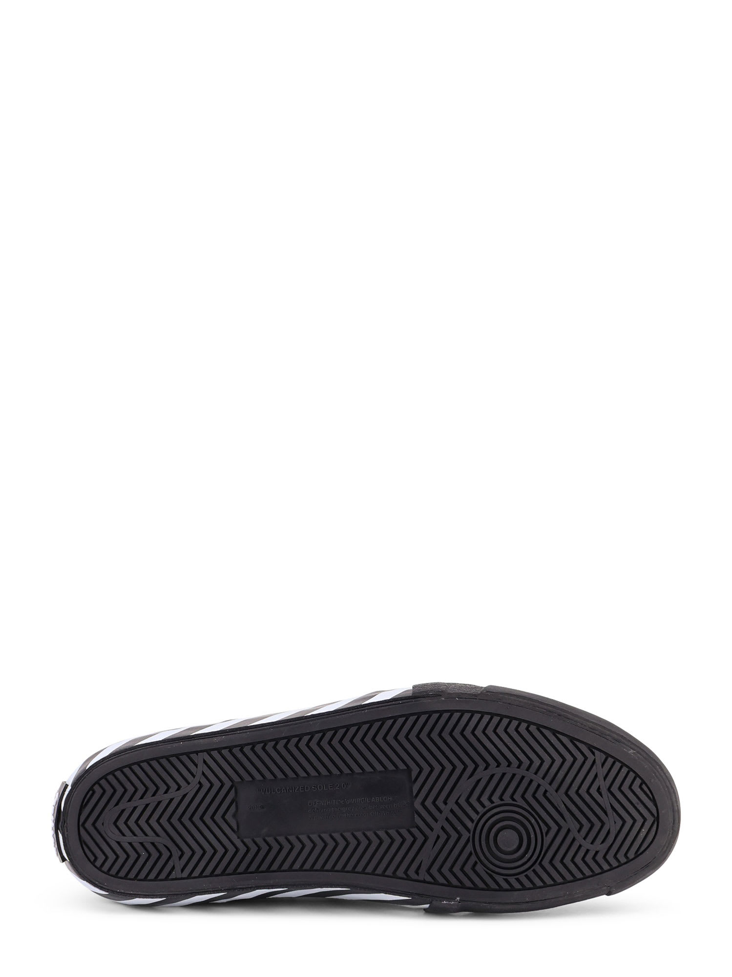 Off-white Low-top Canvas Sneakers Featuring Contrast Stripe In Black
