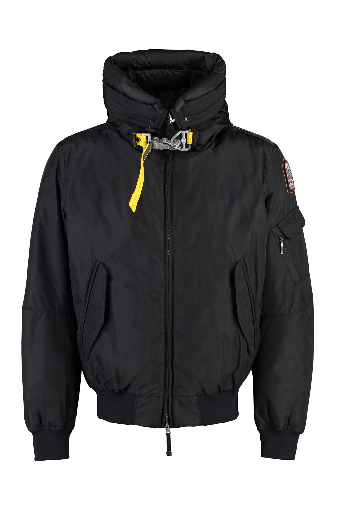 Shop Parajumpers Gori Core Hooded Nylon Jacket In Black