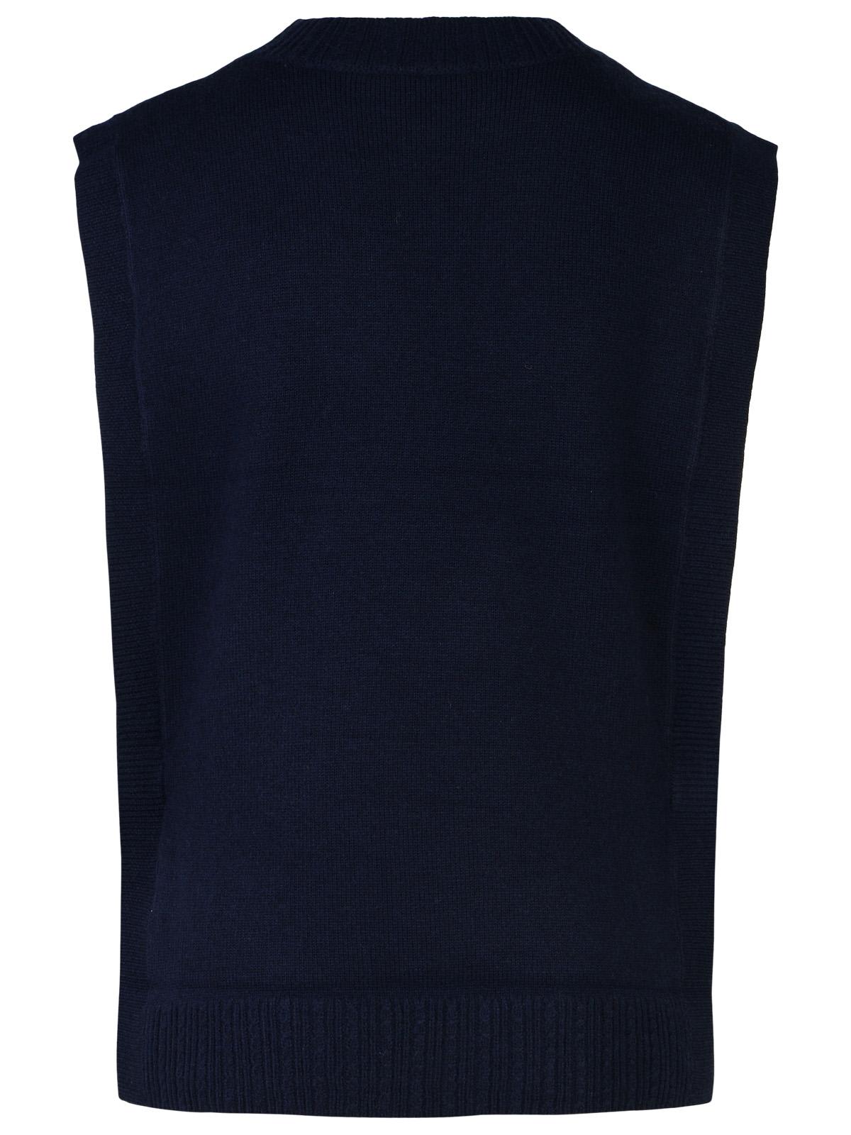 Shop Apc Margot Blue Wool Vest