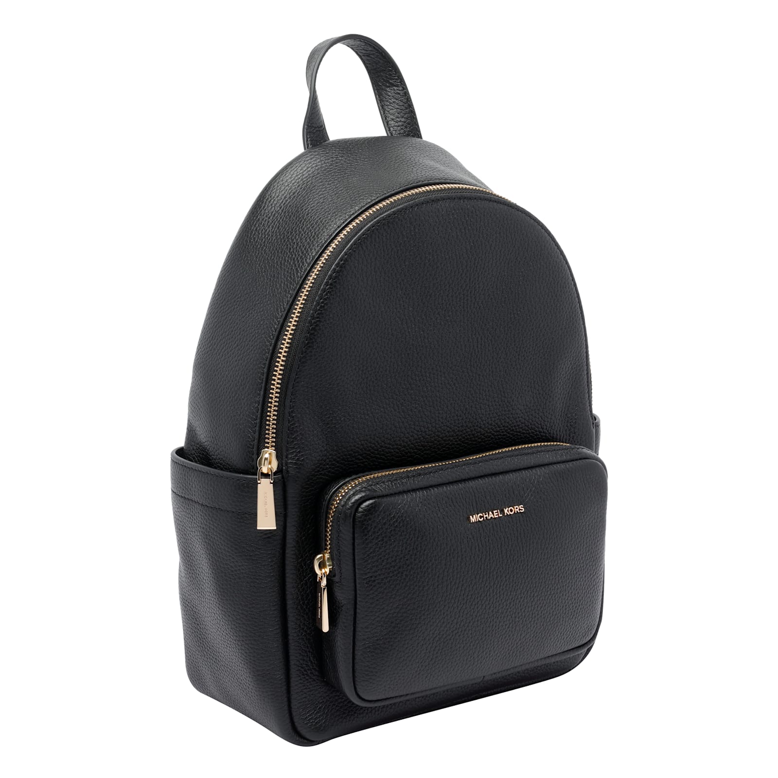 Michael Michael Kors Tanner Medium Backpack In Black Hammered Leather In Black