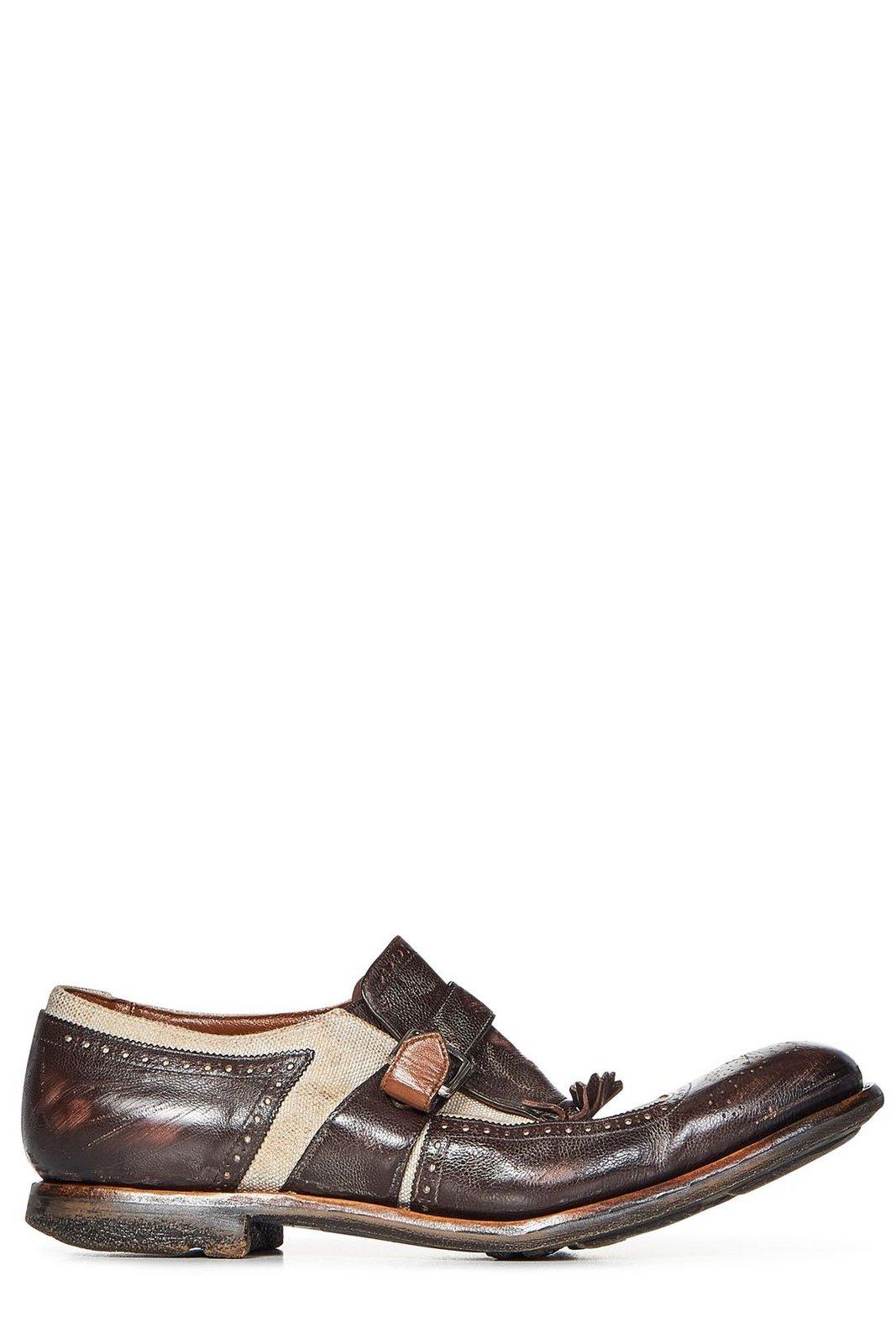 Shanghai Distressed Brogue Monk Shoes