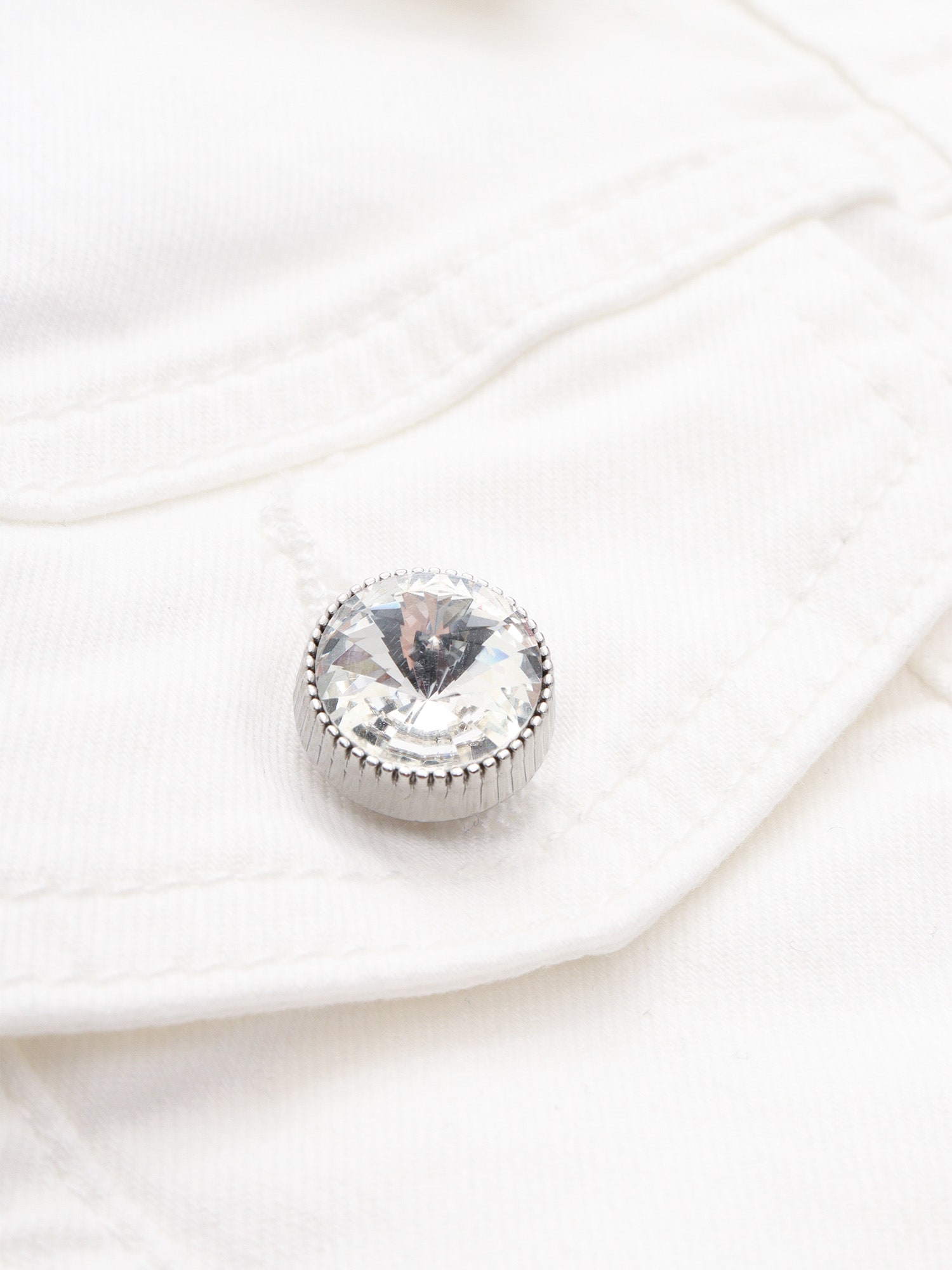 Monnalisa Denim Jacket In White