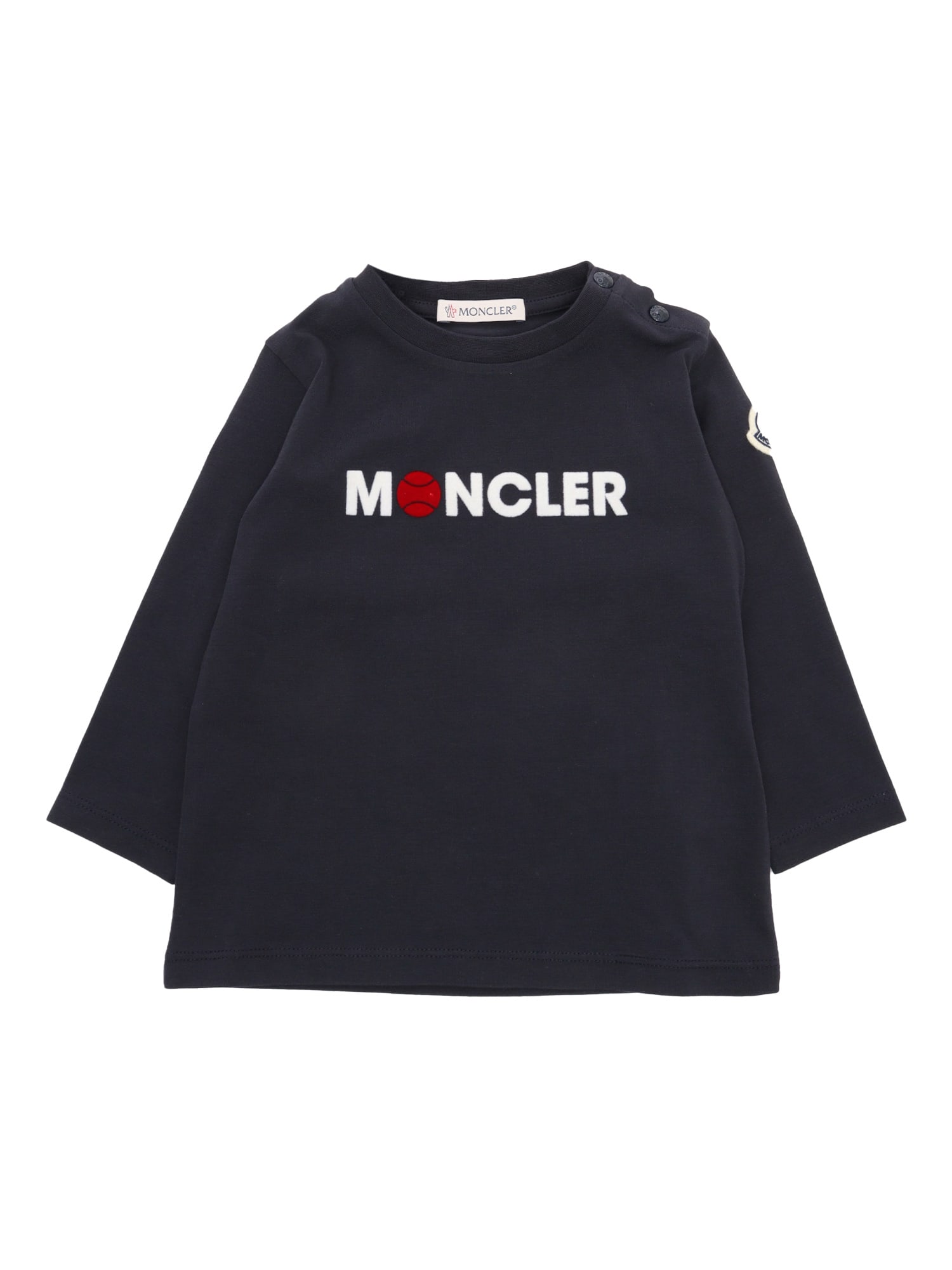 Shop Moncler Sweatshirt For Children In Blue