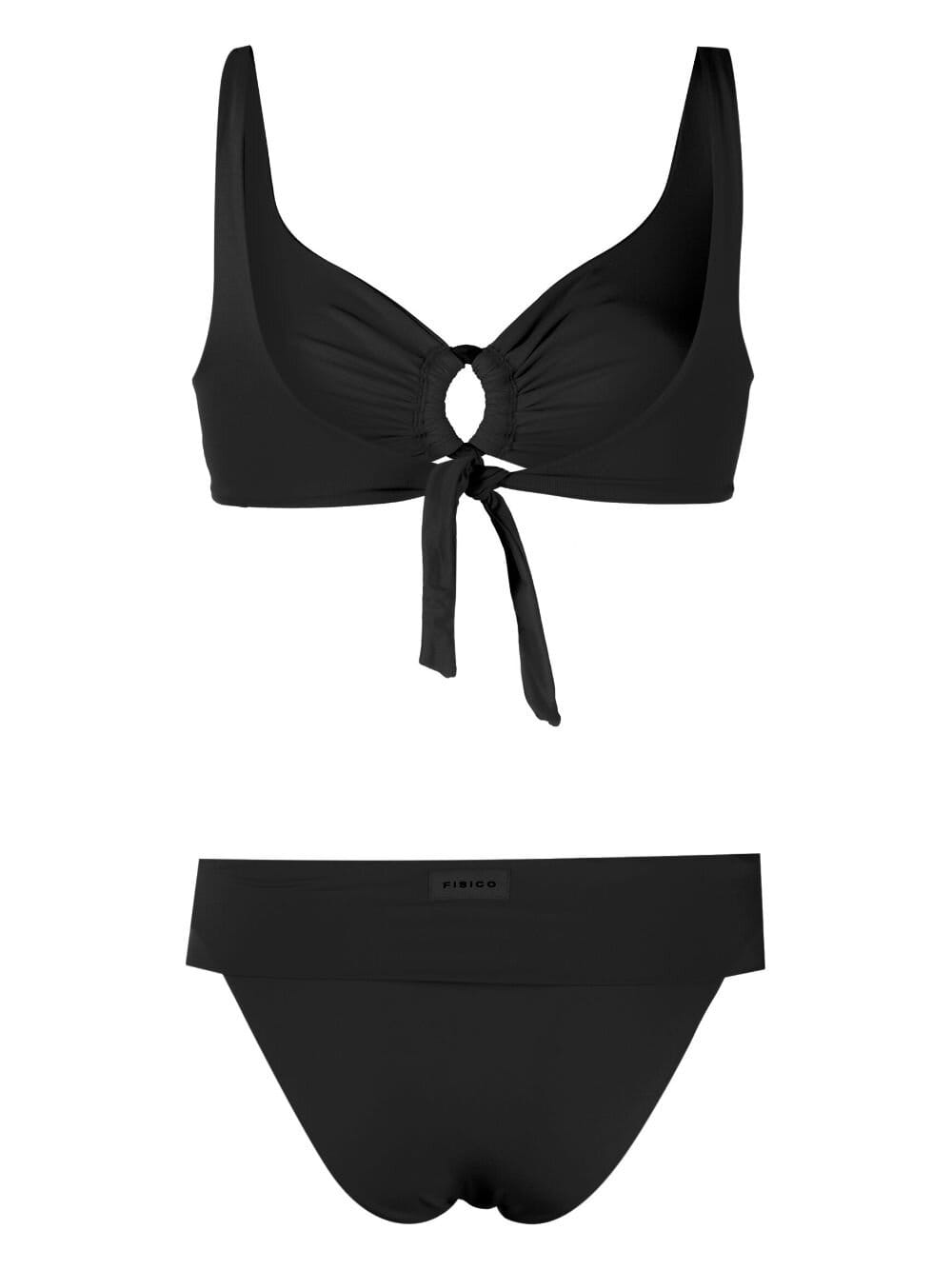 Shop Fisico Cristina Ferrari Bikini Brassiere Con Anello In Black