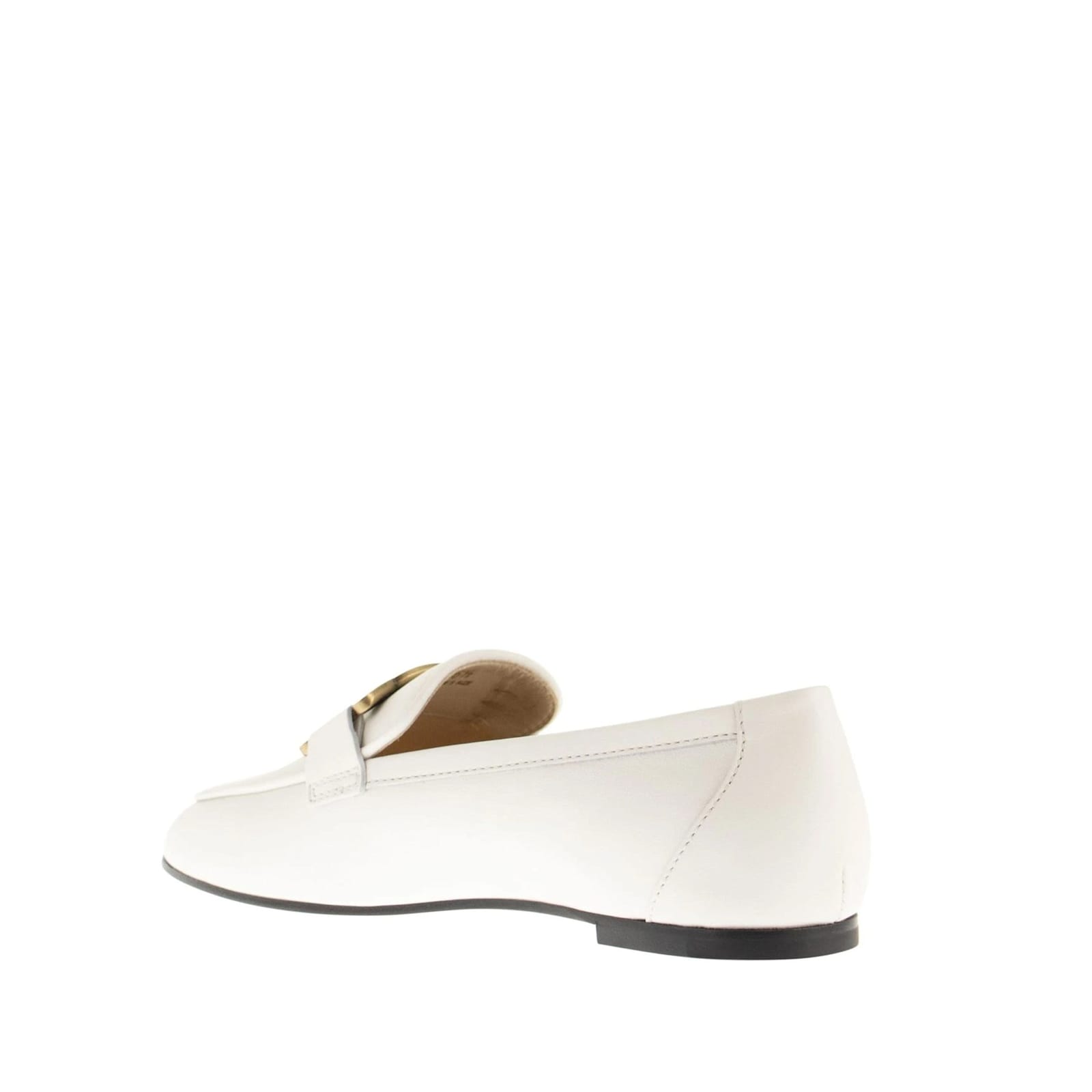 Shop Tod's Leather Loafers In White