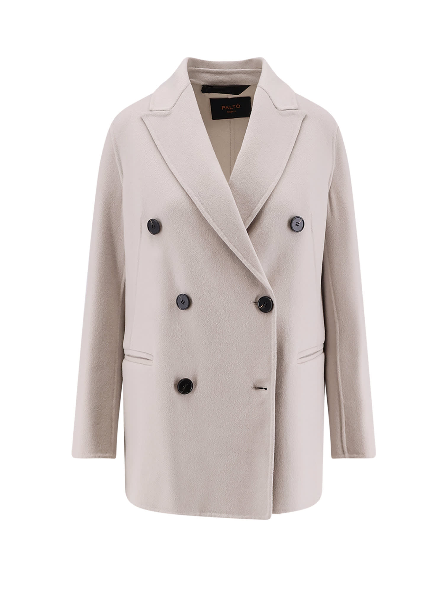 Paltò Ariella Double-breasted Wool Coat In Pink