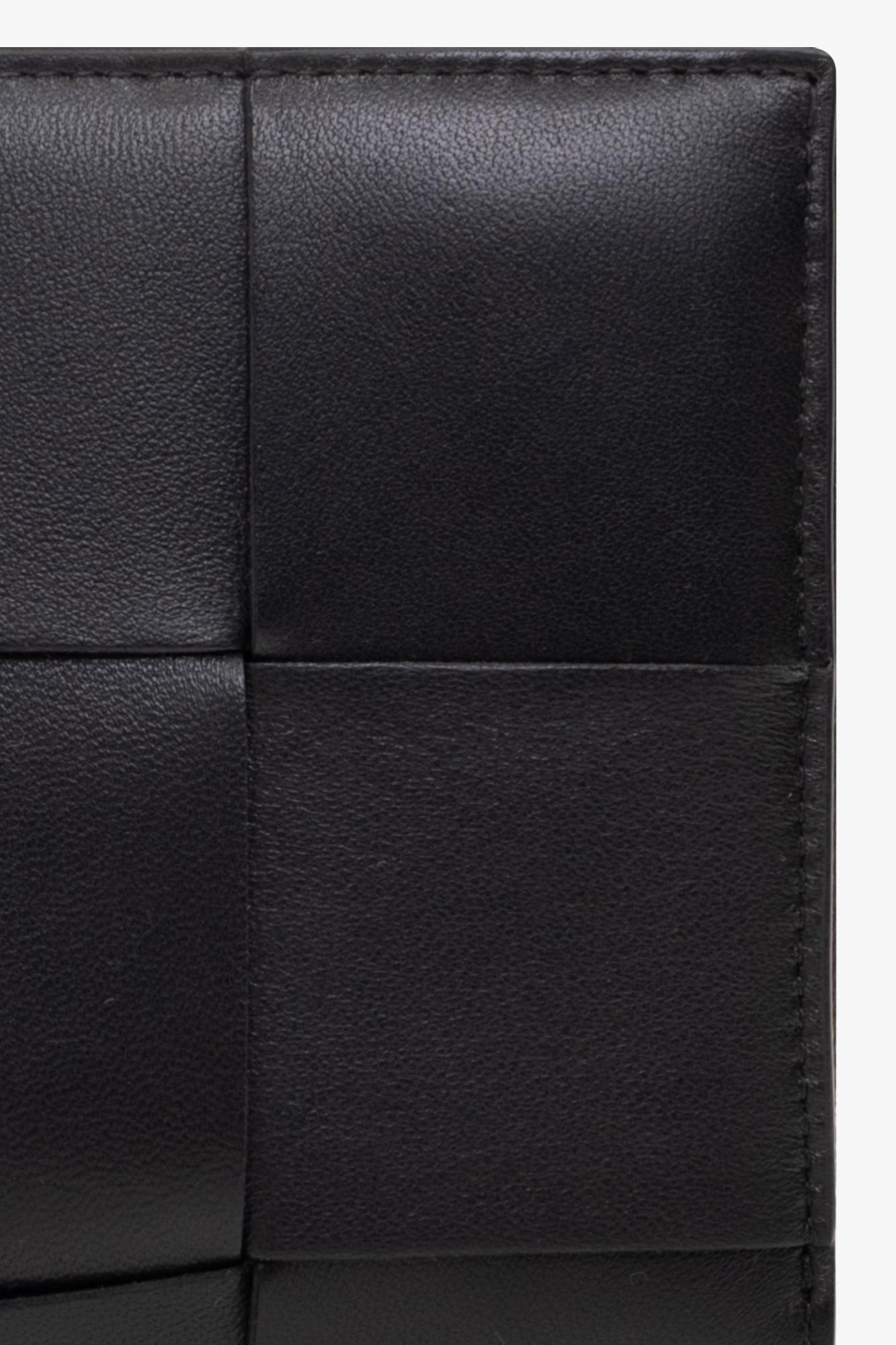 Shop Bottega Veneta Leather Wallet In Black