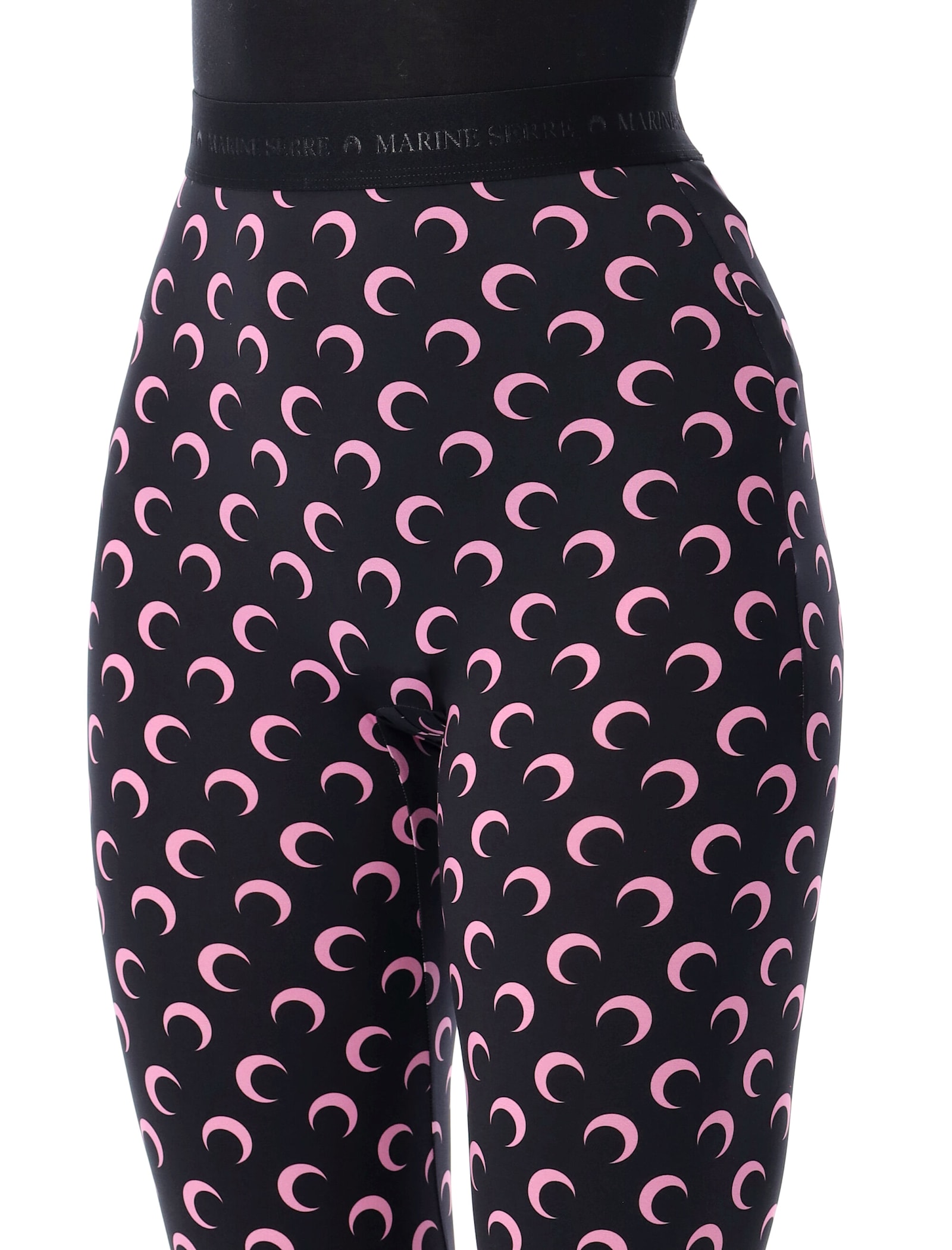 Marine Serre Marine Greenhouses Leggings With Crescent Motif In Multi