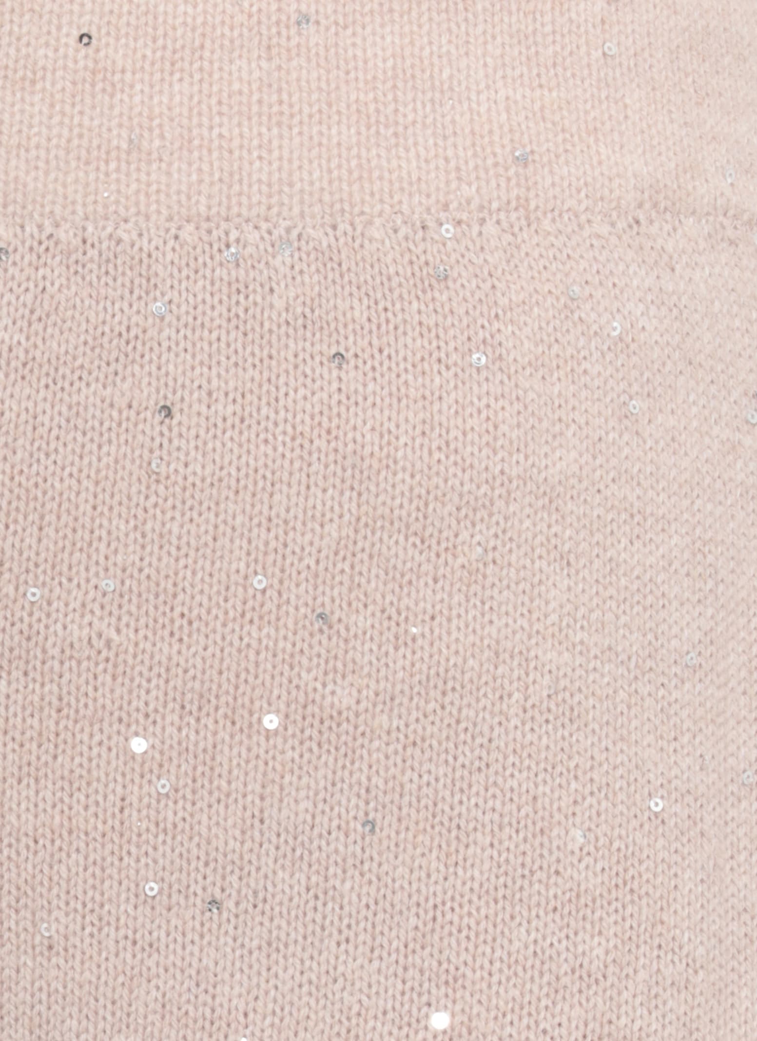 D Exterior Palazzo Pants With Sequins In Neutral