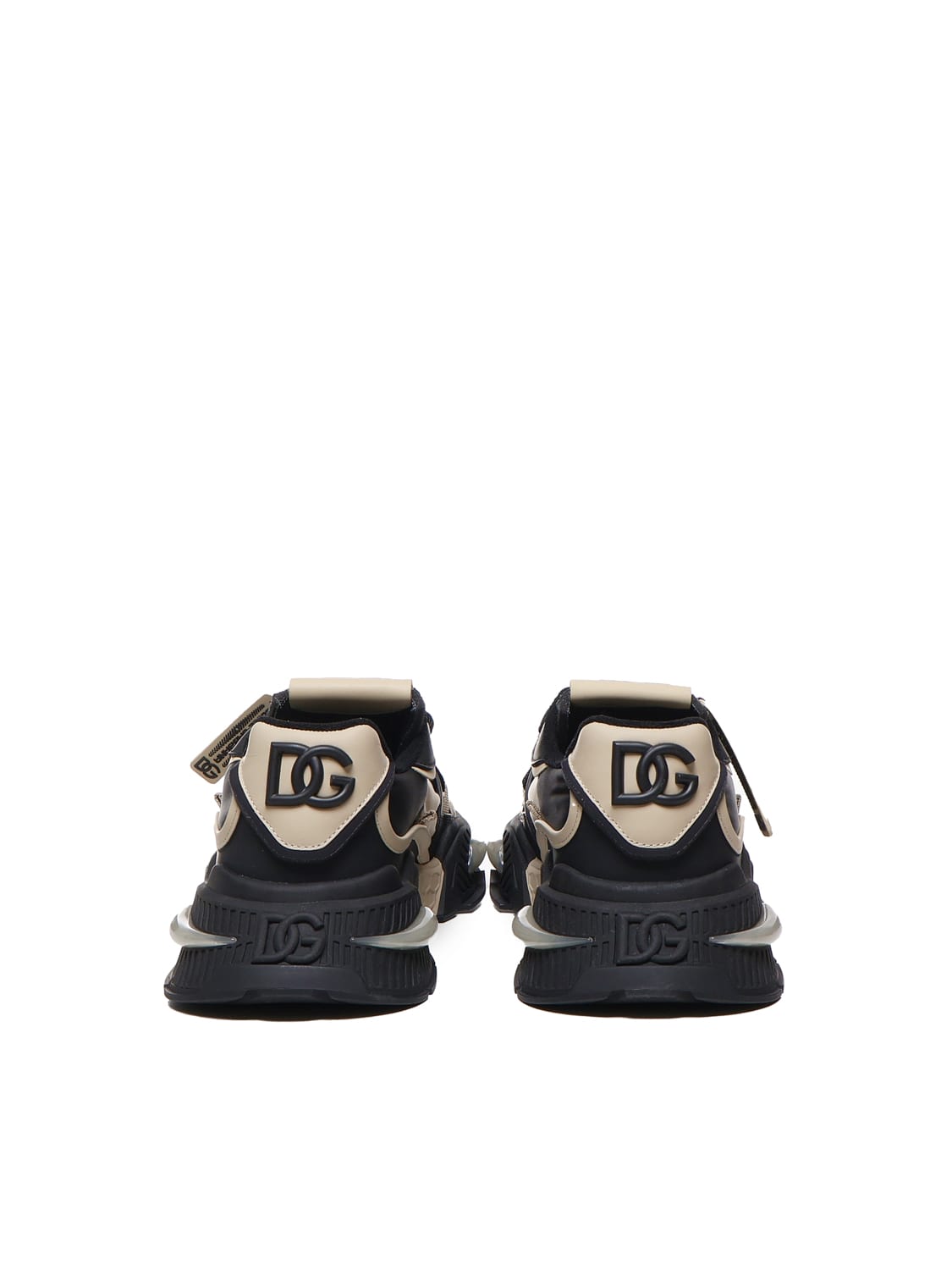 Shop Dolce & Gabbana Airmaster Sneaker In Nylon And Suede In Neutrals/black