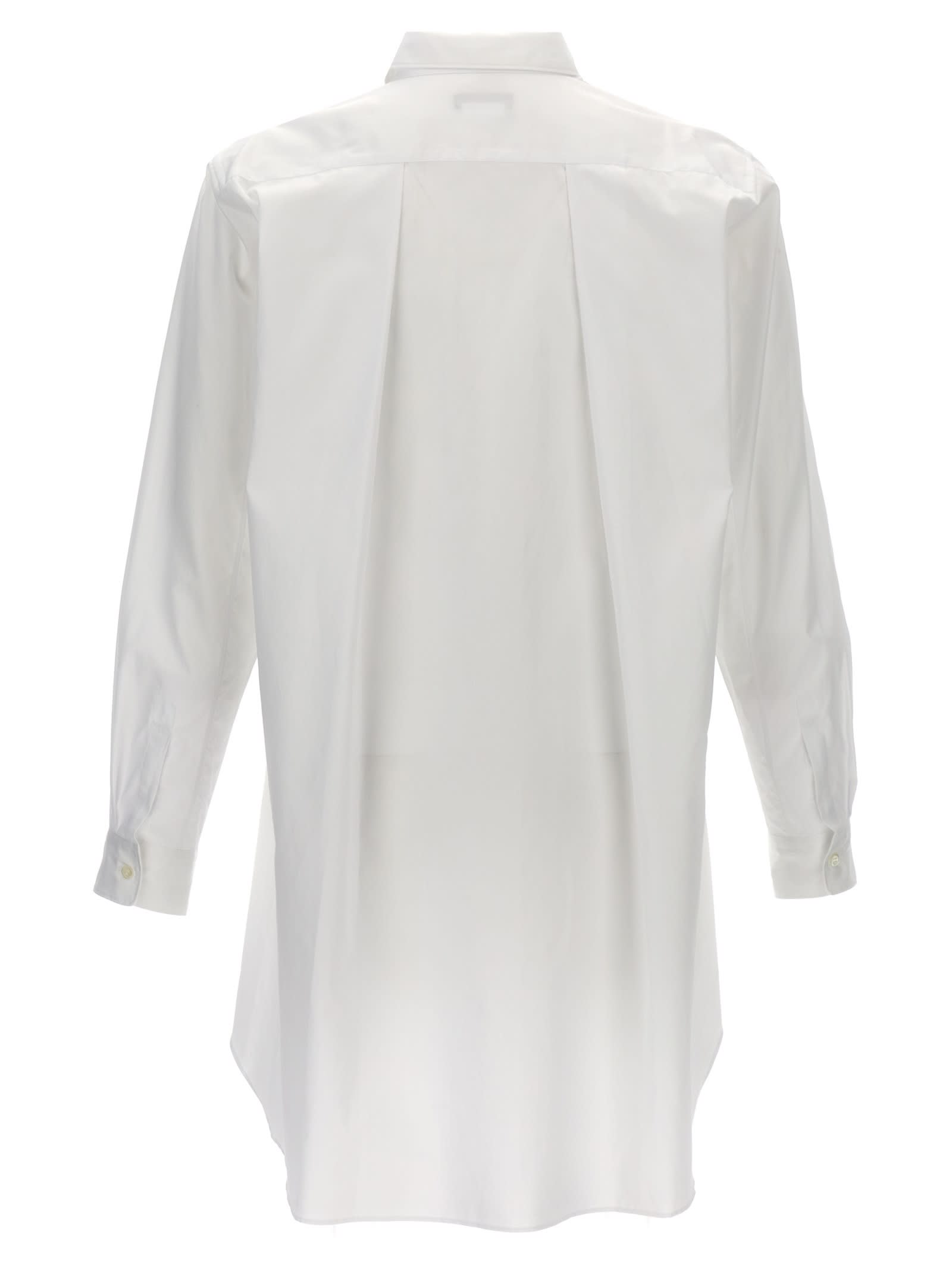 Shop Comme Des Garçons Homme Deux Asymmetric Hem Shirt In White