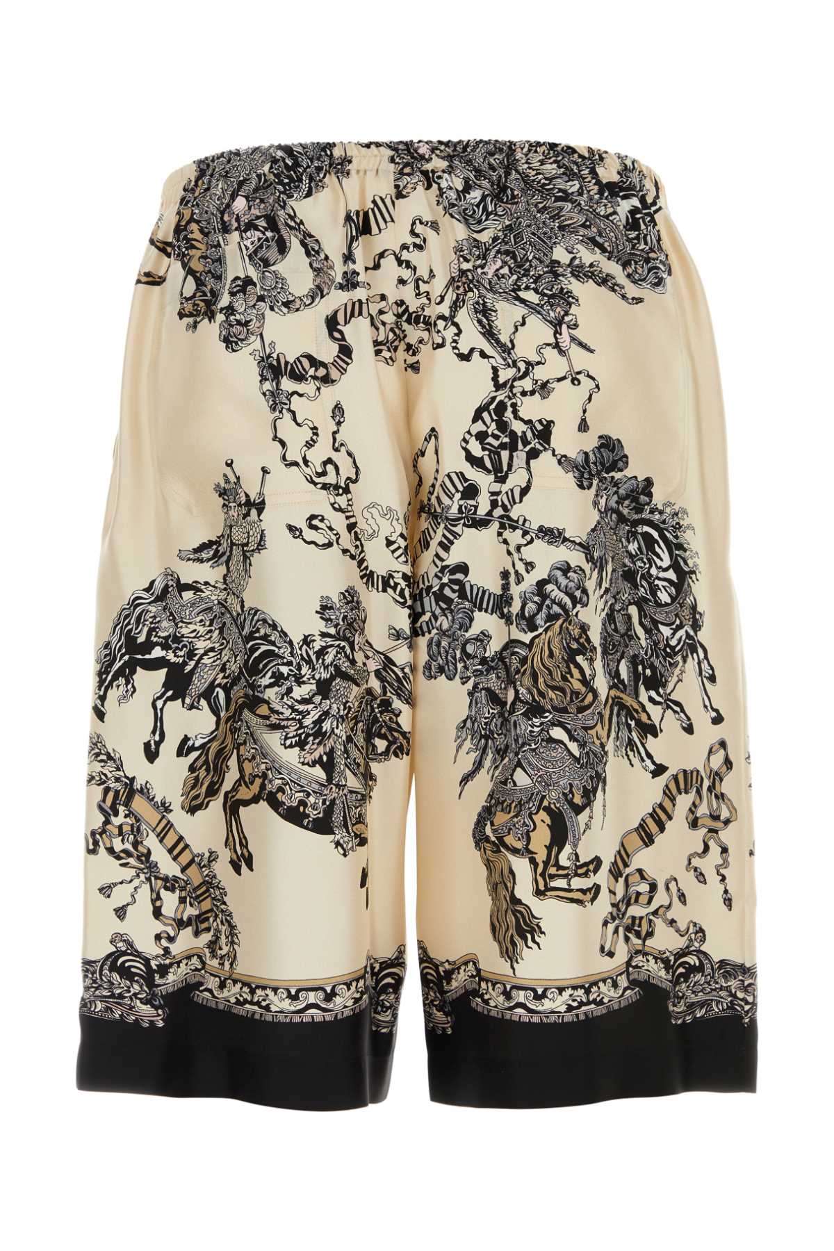 Gucci Printed Silk Bermuda Shorts In Multicolor
