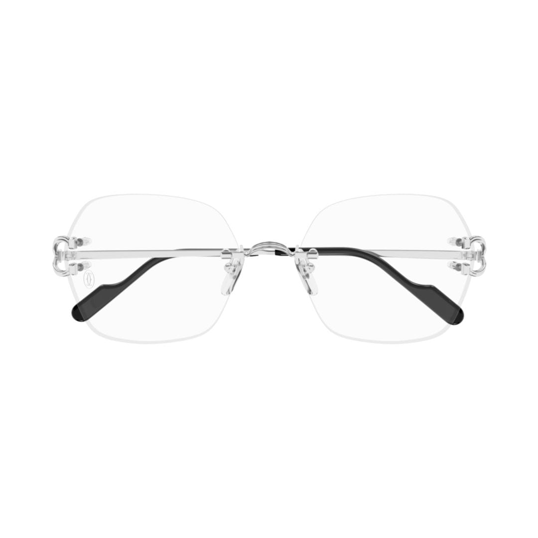 Cartier Ct0564o-002silver-silver-transparent In Metallic