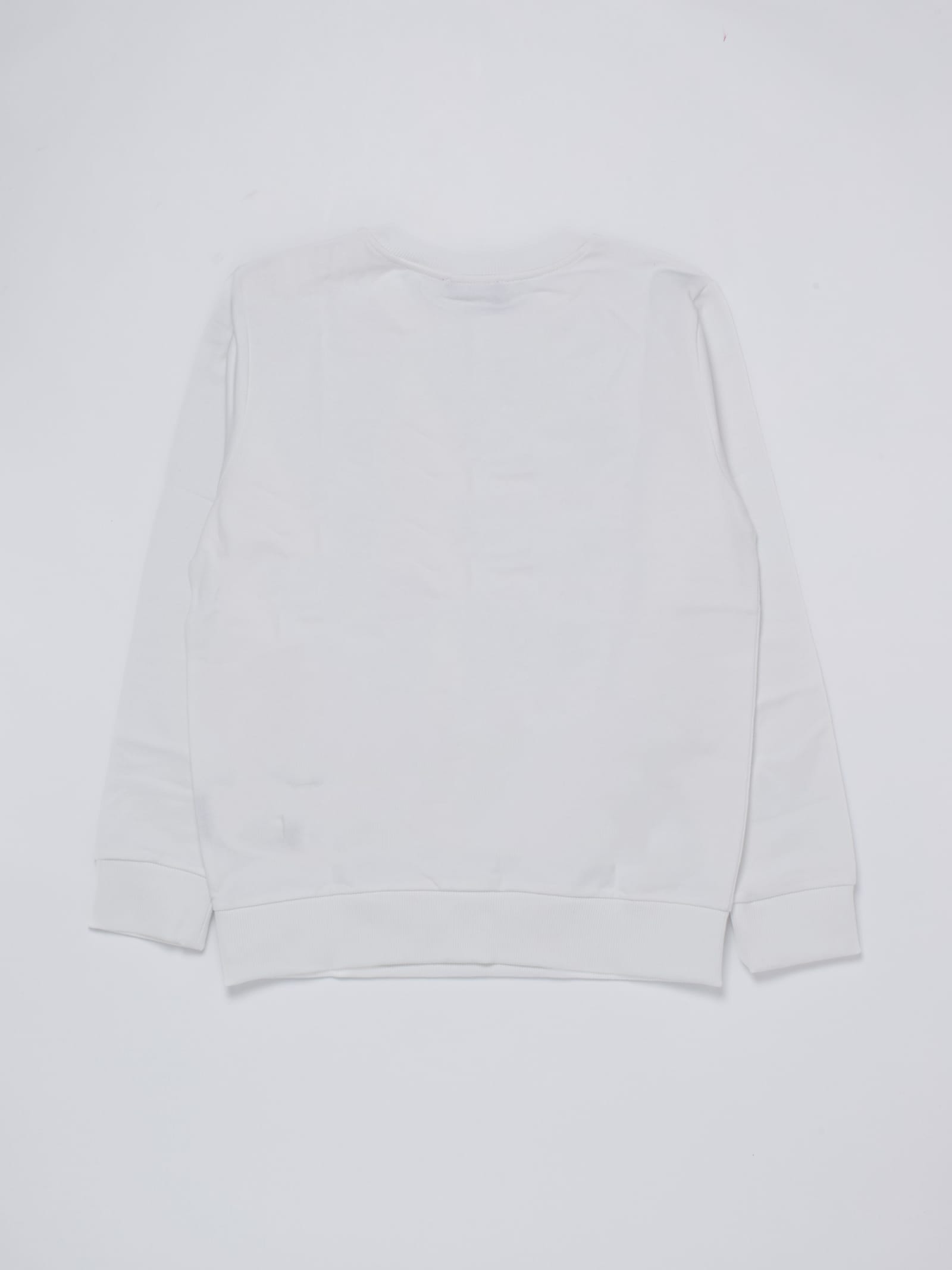 Shop Balmain Sweatshirt Sweatshirt In Bianco-nero