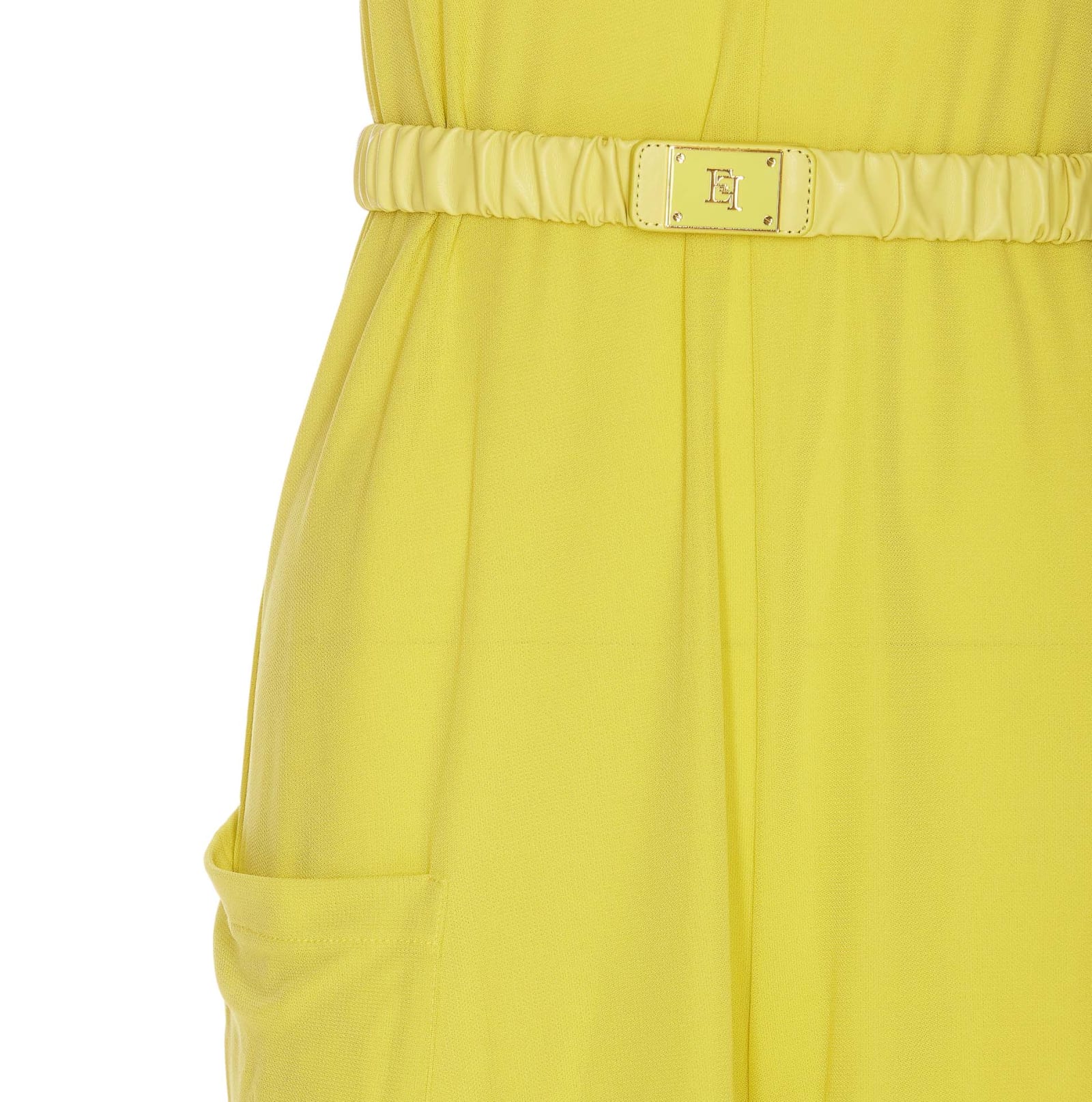 Shop Elisabetta Franchi Jumpsuit In Yellow