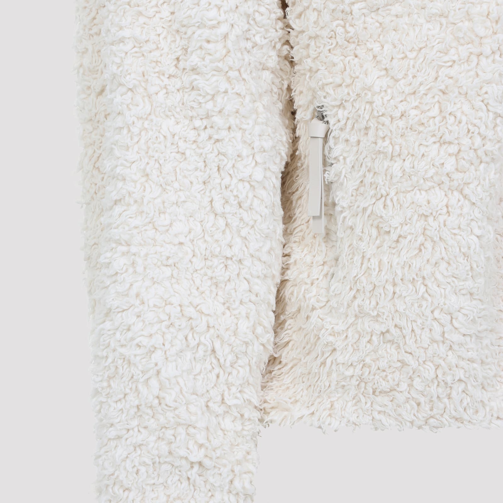 Jil Sander Ivory Zip Up 187 Gd Ivory Cotton Jacket In Gray